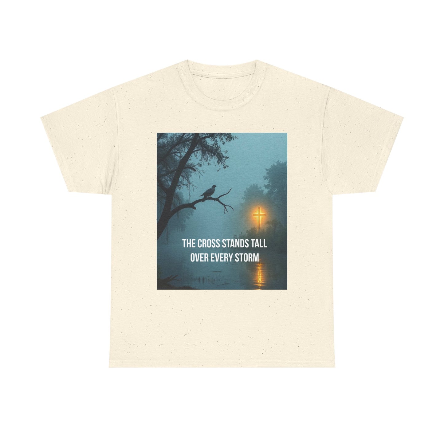 Christian Inspirational T‑Shirt — "The Cross Stands Tall Over Every Storm" Tee
