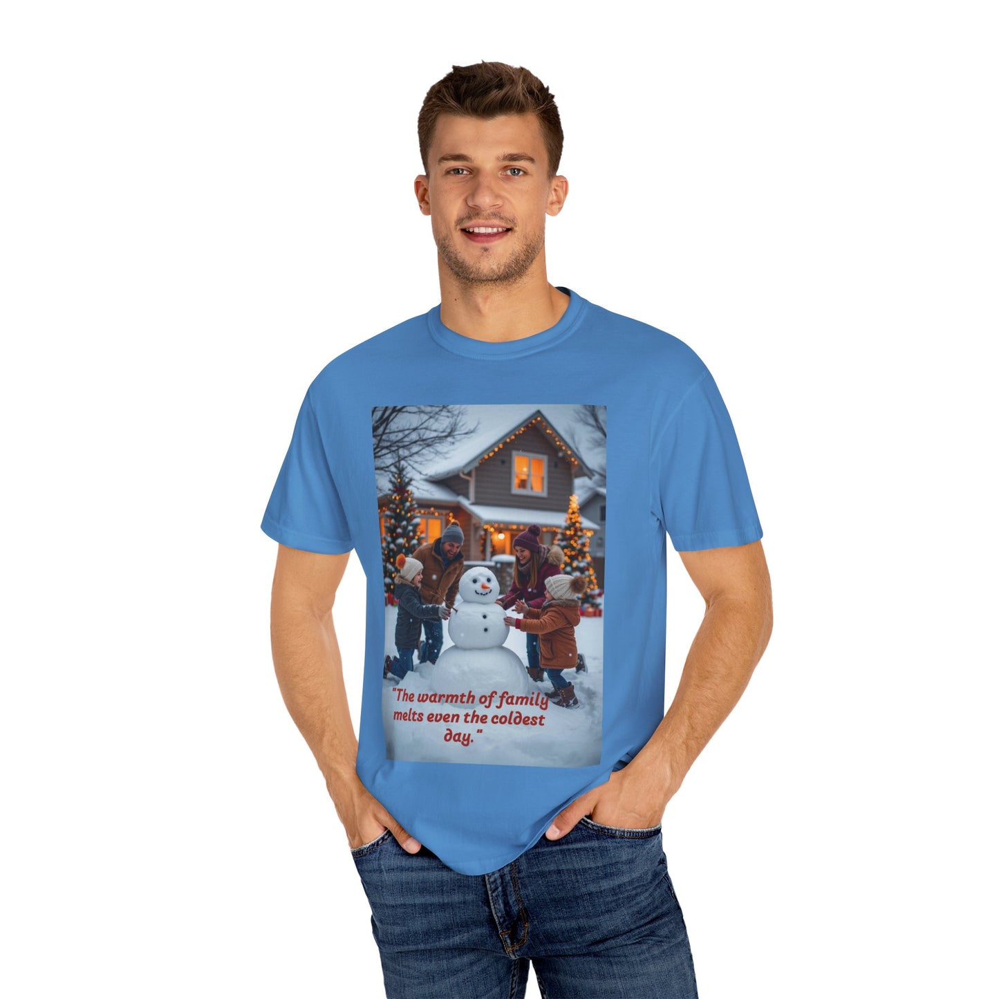 Warm Winter Family T-Shirt, Holiday Tee, Christmas Shirt, Family Gathering Apparel, Cozy Festive Top