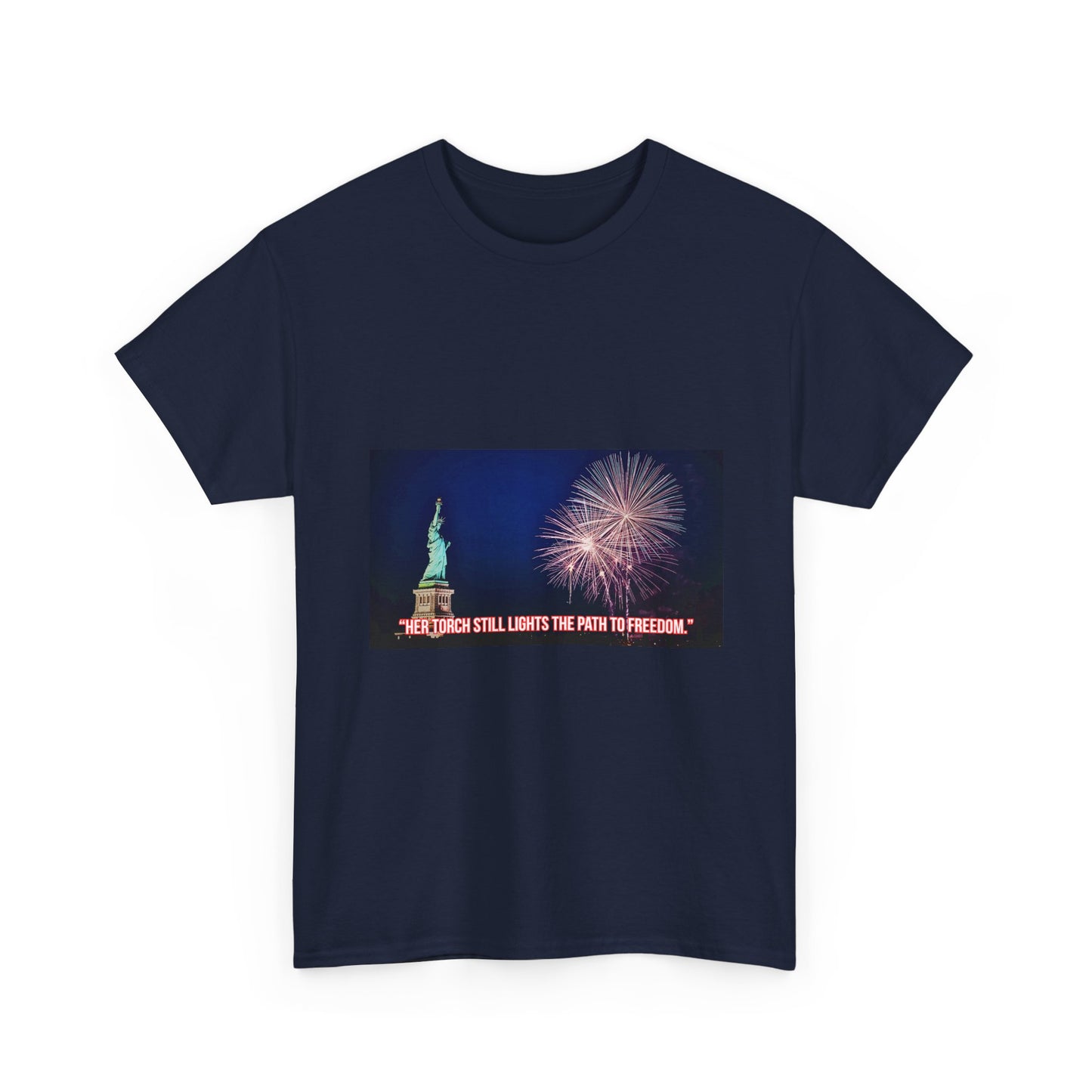 Liberty Fireworks T-Shirt — Statue of Liberty 4th of July Tee
