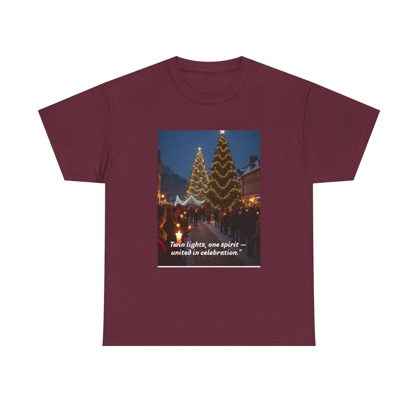 Christmas Celebration Unisex Heavy Cotton Tee, Holiday T-Shirt, Gift for Him/Her, Festive Apparel, Cozy Winter Wear, Family Gathering Shirt