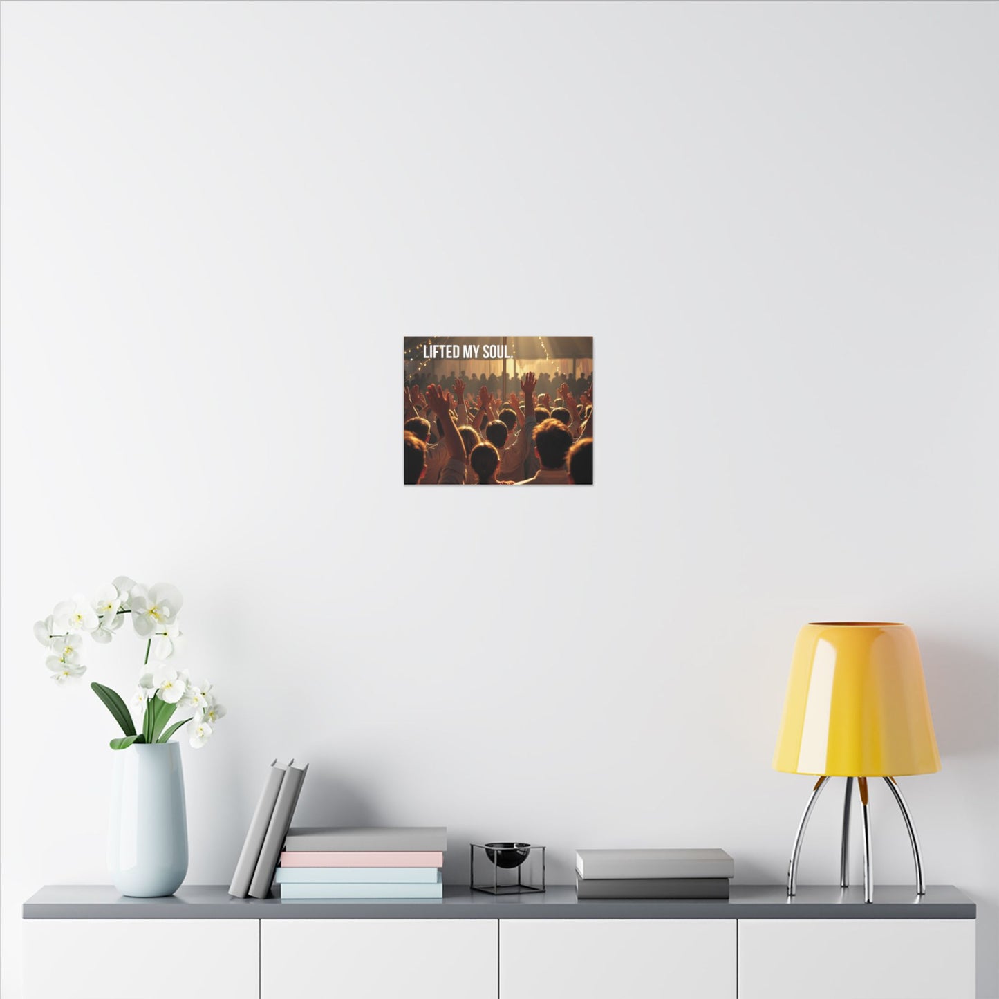 Worship Canvas Print — “I Lift My Hands Because He Lifted My Soul” Wall Art