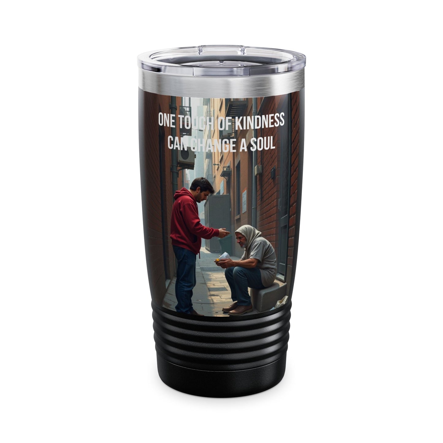 20oz Ringneck Tumbler – 'One Touch of Kindness Can Change a Soul' Inspirational Travel Mug