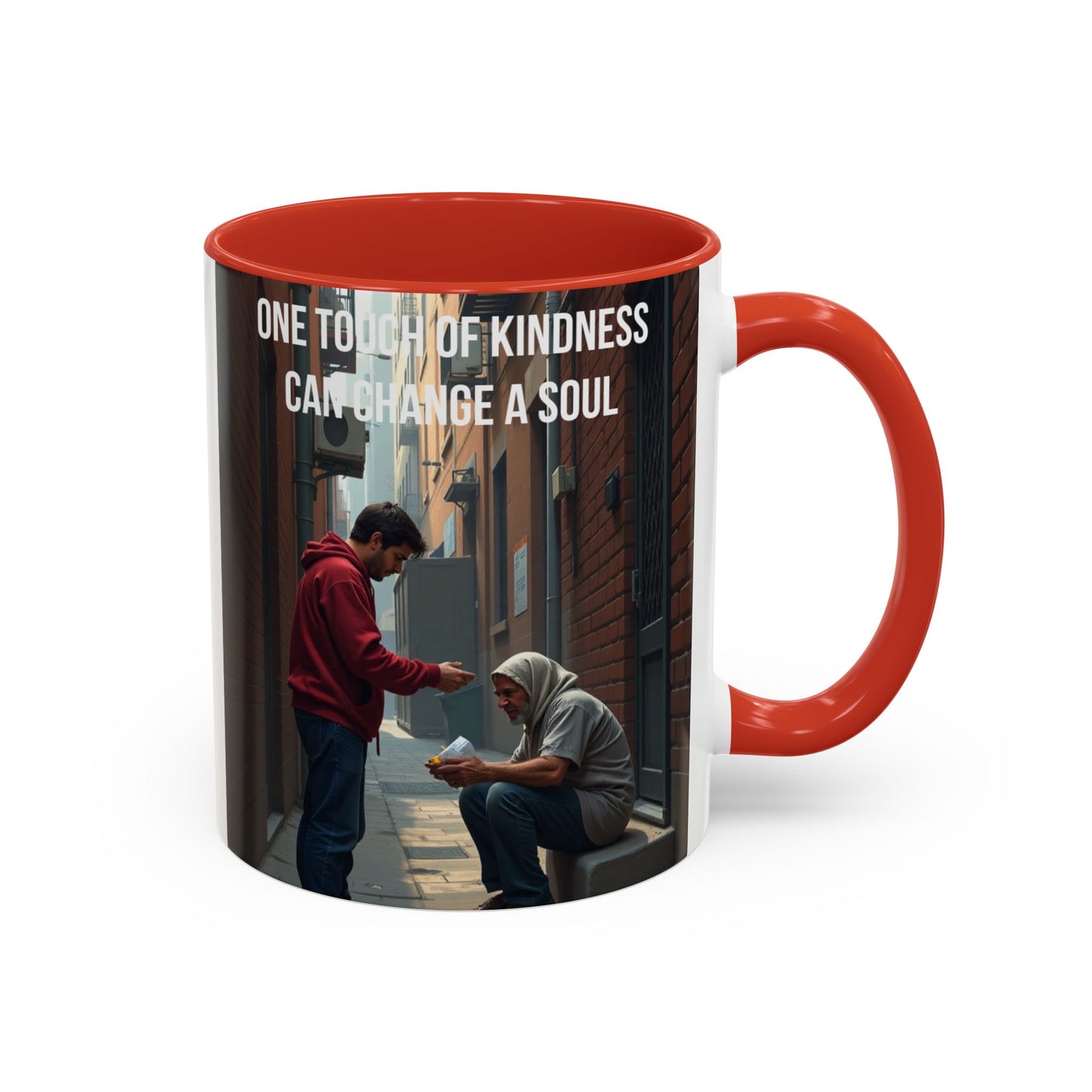 Kindness Quote Coffee Mug – "One Touch of Kindness Can Change a Soul" Accent Mug