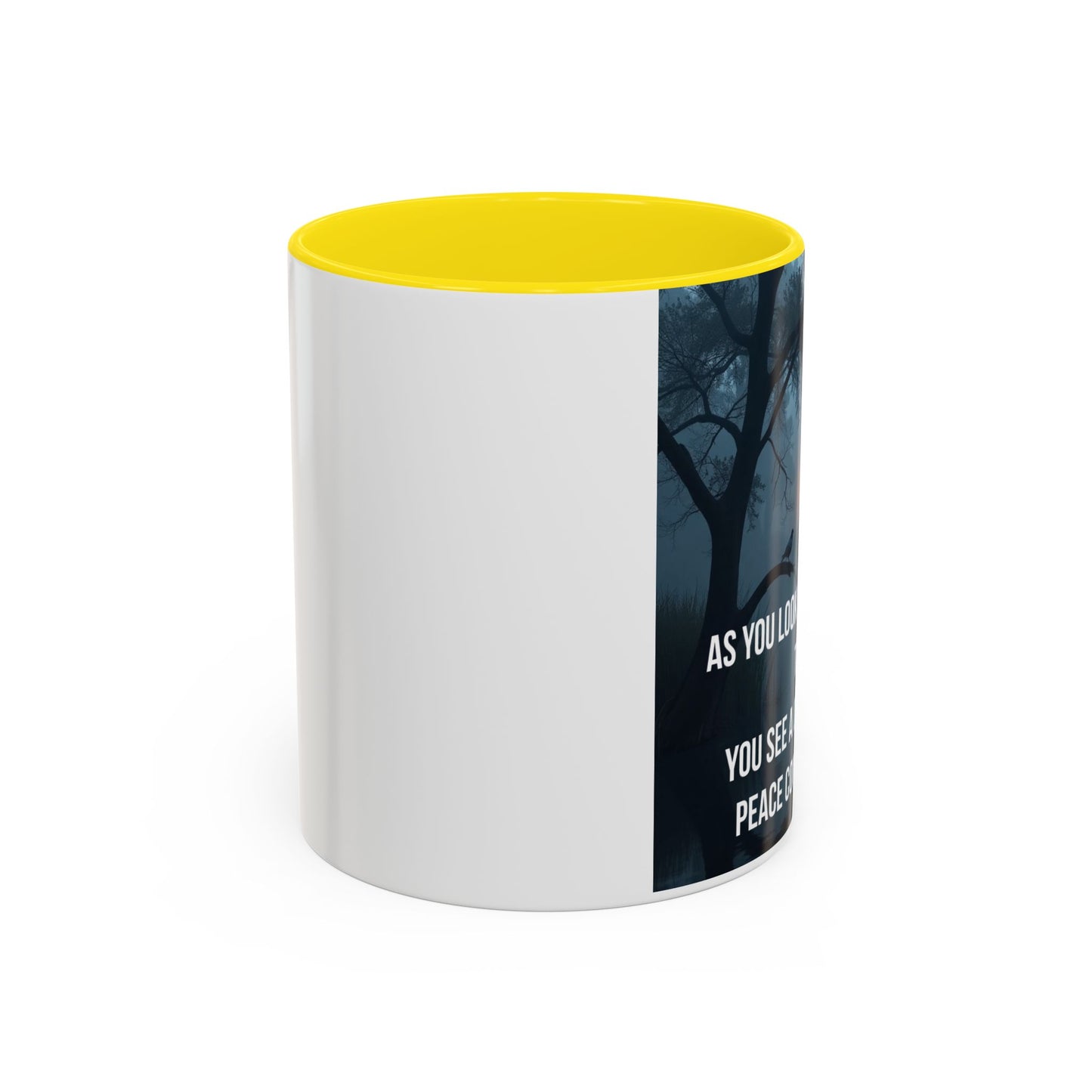 Bayou Cross & Flag Coffee Mug — Inspirational Southern Scene with Peaceful Verse (11/15 oz)