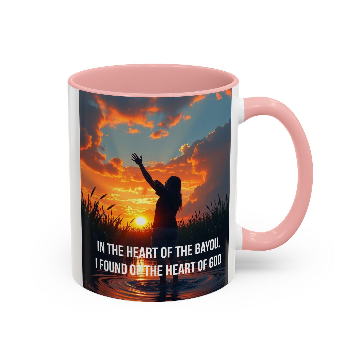 Inspirational Bayou Coffee Mug — "In the Heart of the Bayou, I Found God"