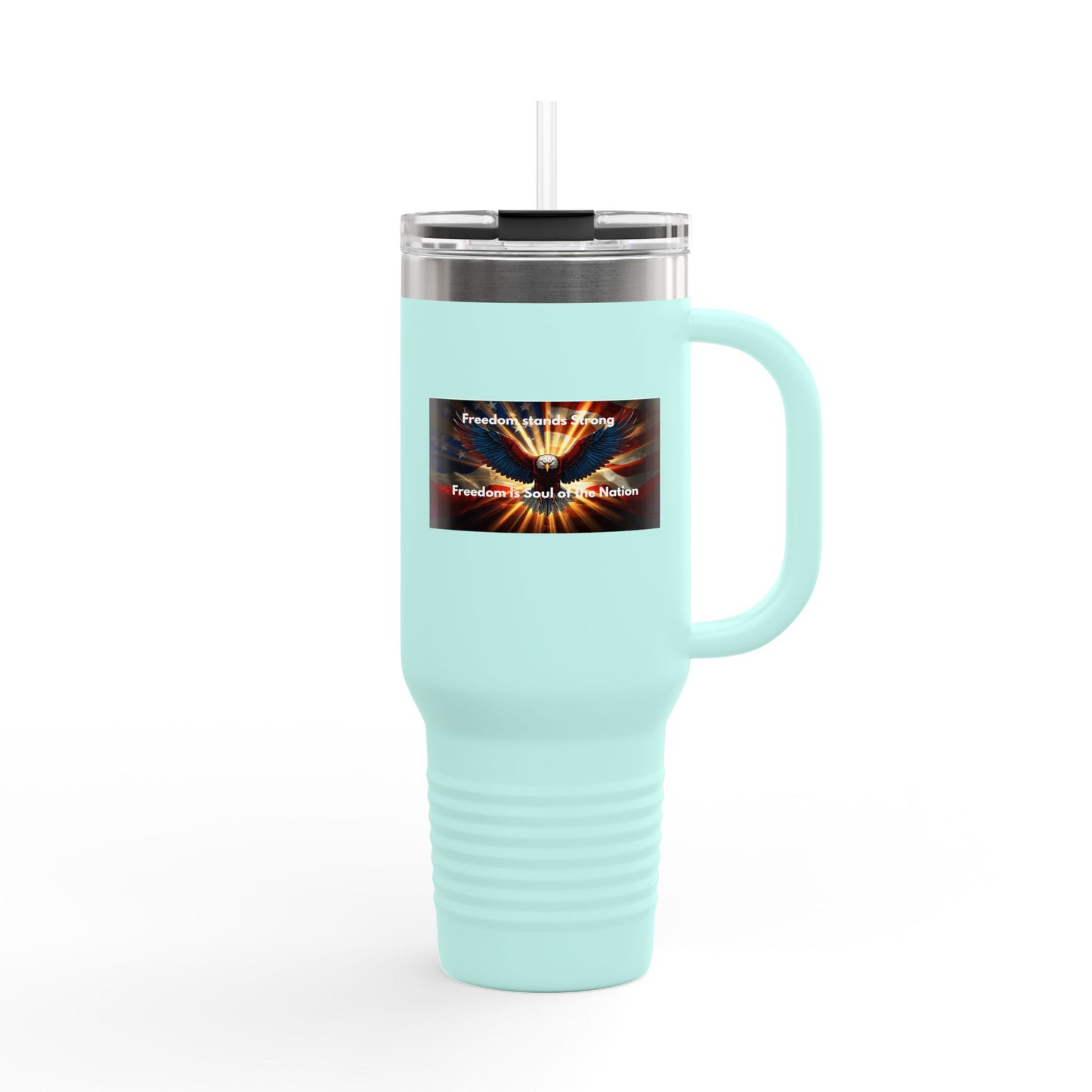 40oz Insulated Travel Mug — Freedom Wings Design