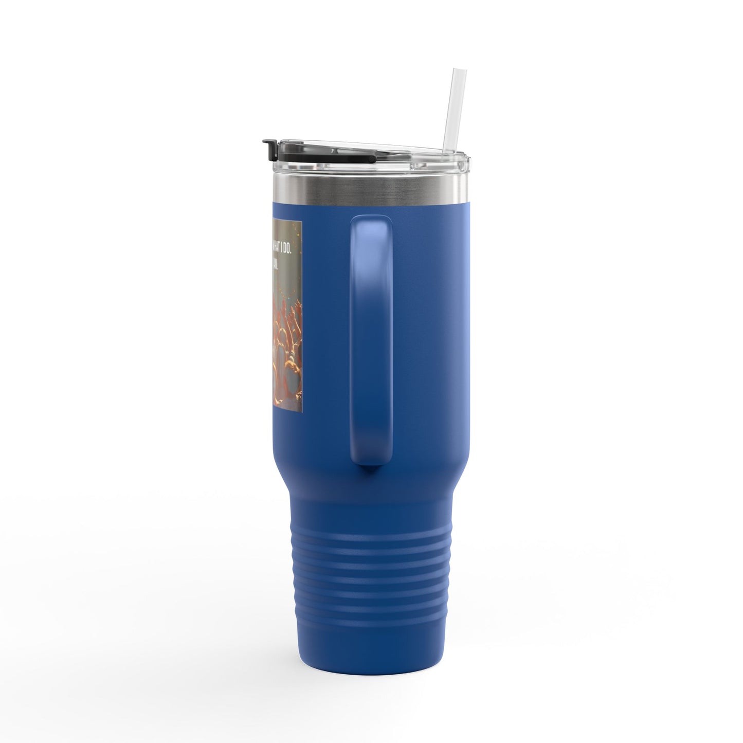 40oz Insulated Travel Mug — "Worship Isn't What I Do, It's Who I Am" Concert Crowd Design