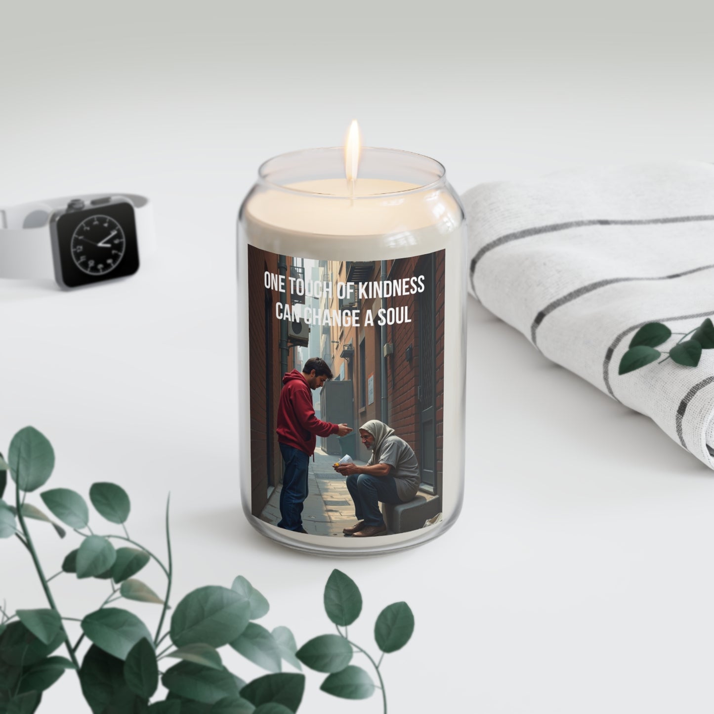 Inspirational Soy Candle — "One Touch of Kindness Can Change a Soul" (13.75oz)