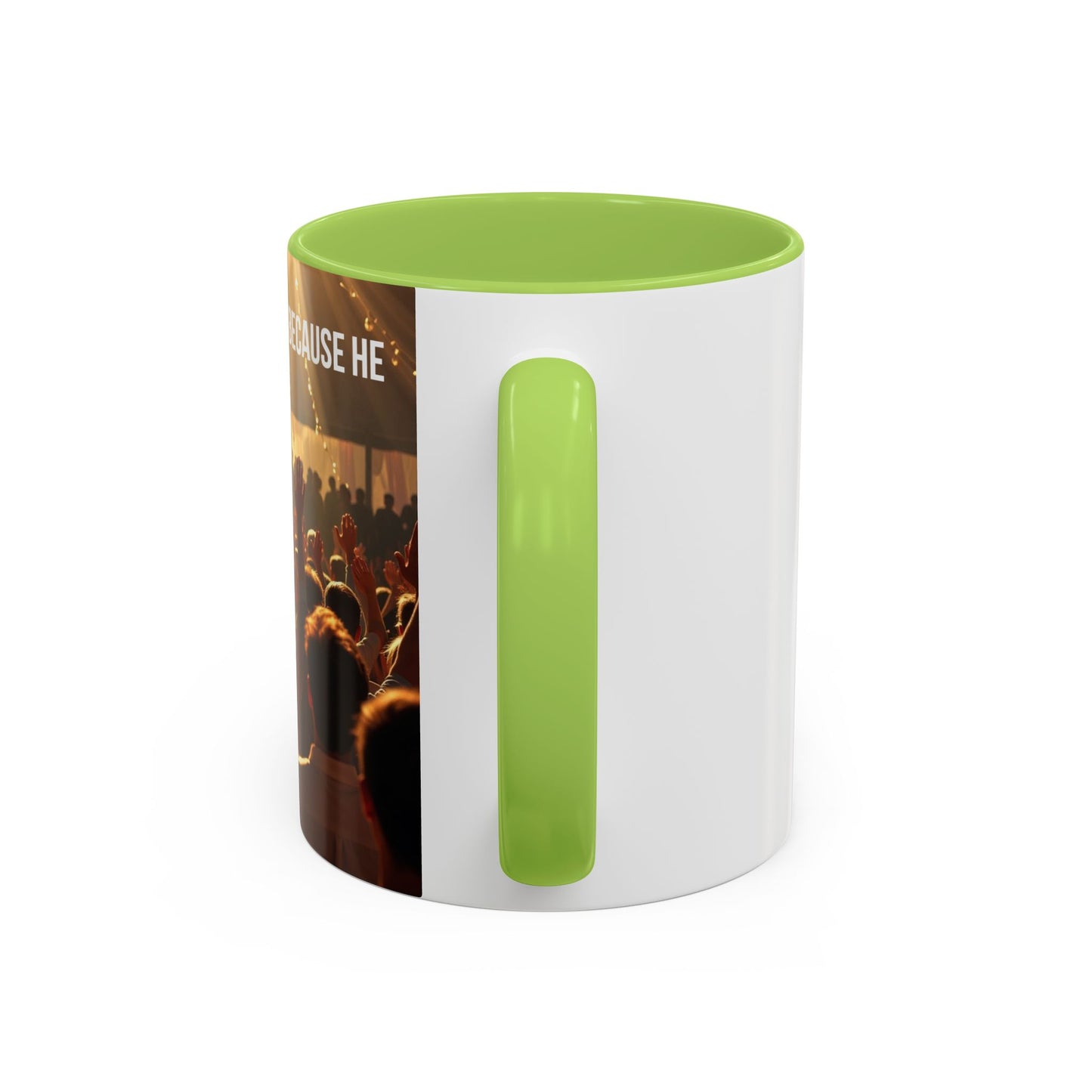 Coffee Mug — “I Lift My Hands Because He Lifted My Soul” Christian Worship Accent Mug