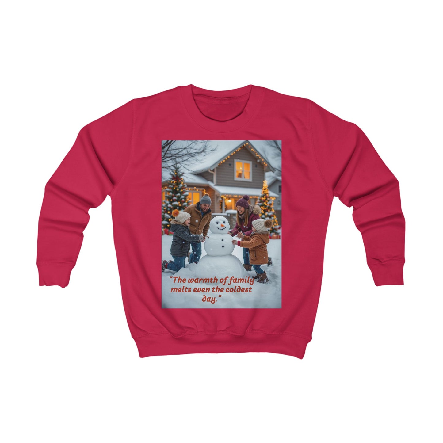 Warmth of Family Kids Sweatshirt, Cozy Holiday Sweatshirt, Winter Gift for Kids, Christmas Apparel, Family Gatherings