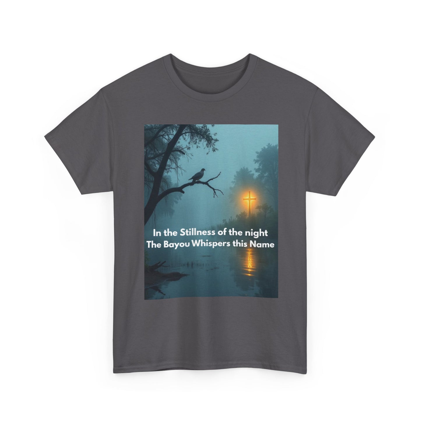 Bayou Night Tee — "In the Stillness of the Night The Bayou Whispers its Name" Graphic Shirt