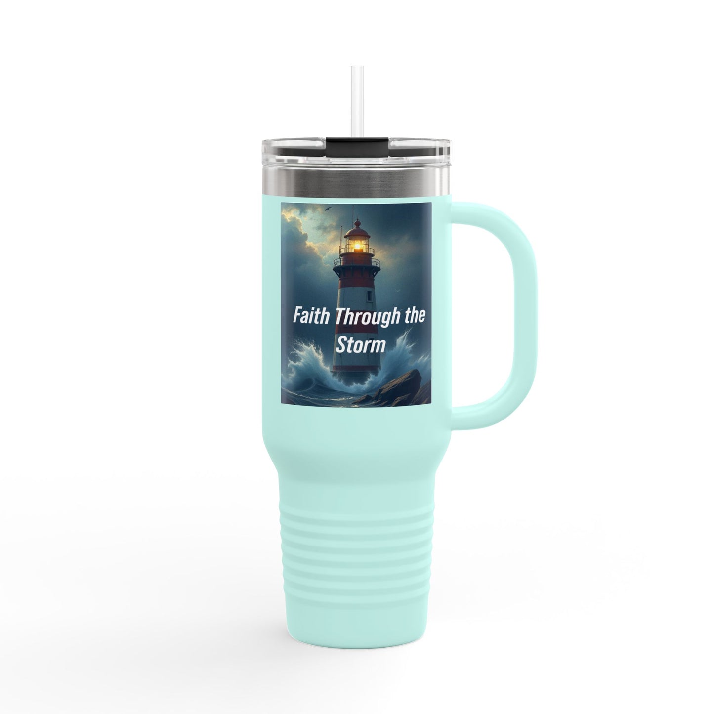 Faith Through the Storm 40oz Insulated Travel Mug