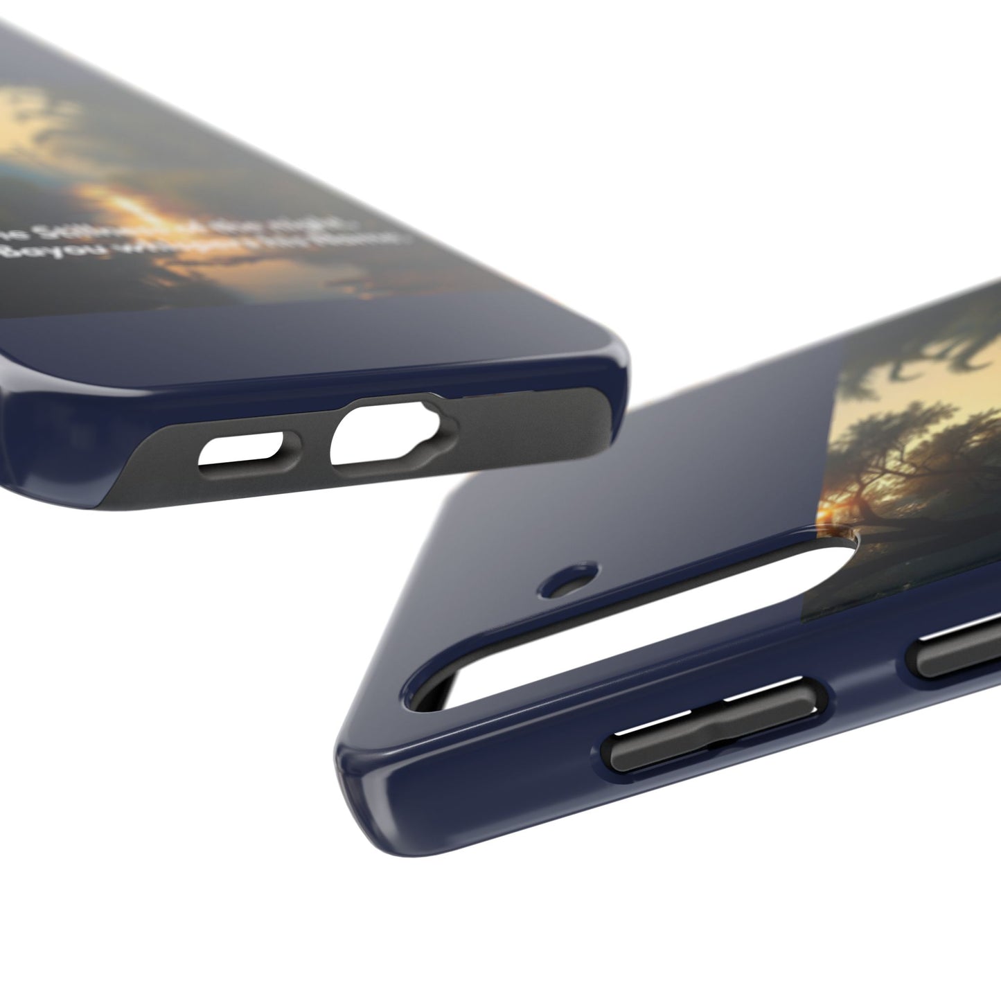 Bayou Cross Phone Case — "In the Stillness of the Night, The Bayou Whispers His Name"