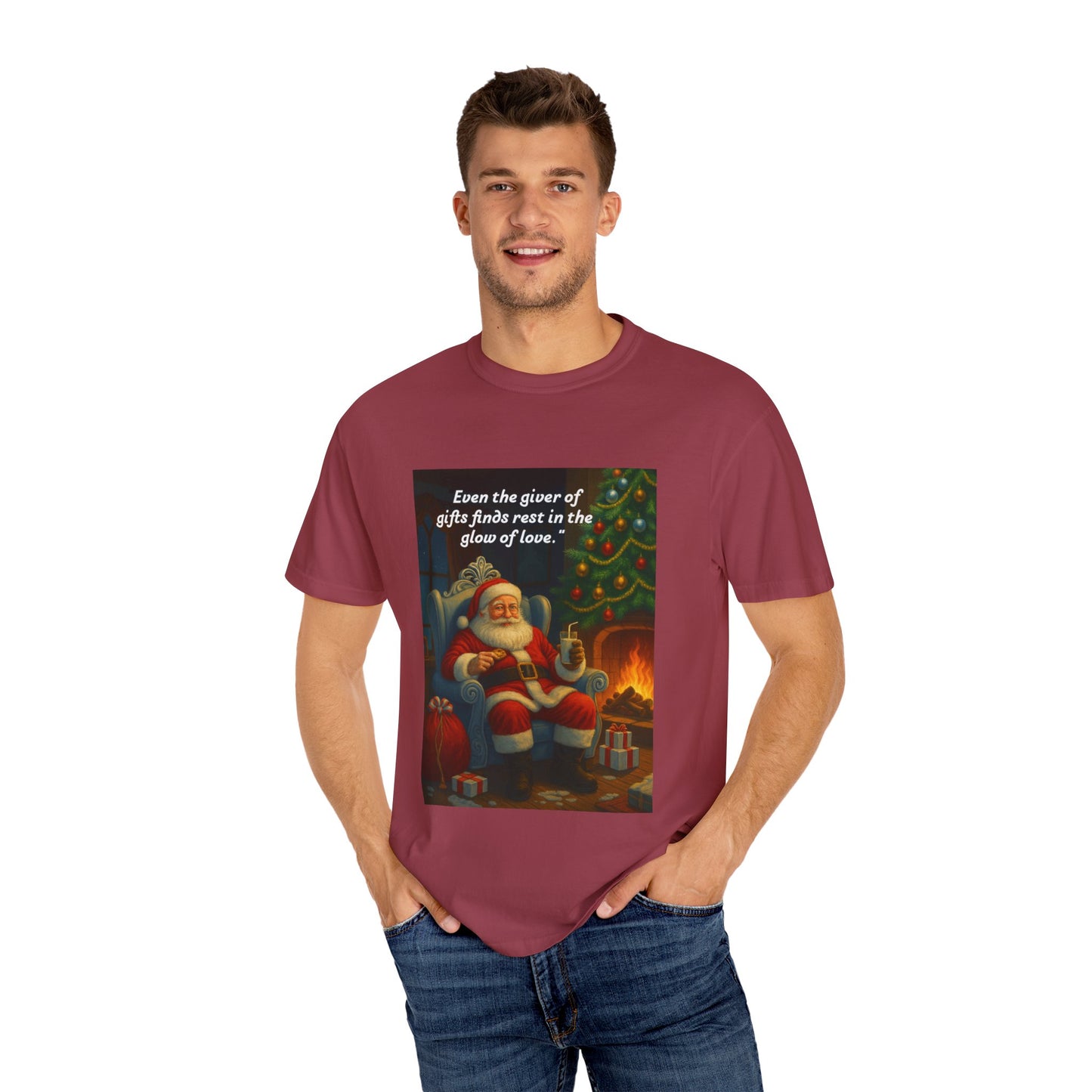 Cozy Holiday T-Shirt, Christmas Gift Tee, Santa Claus Shirt, Unisex Friends Apparel, Festive Fun T-Shirt, Gift for Him/Her