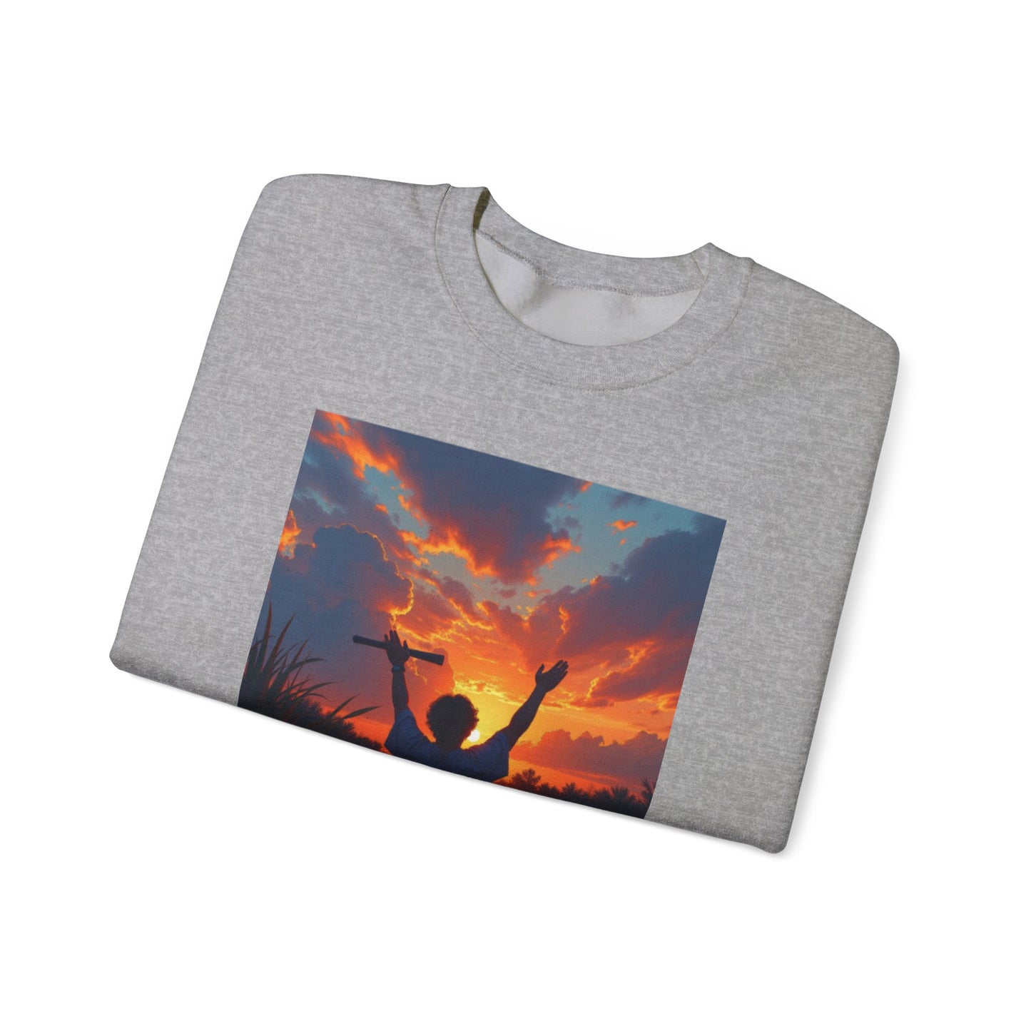 Inspirational Faith Crewneck Sweatshirt — "In the quiet of the bayou, I discovered the heart of God"