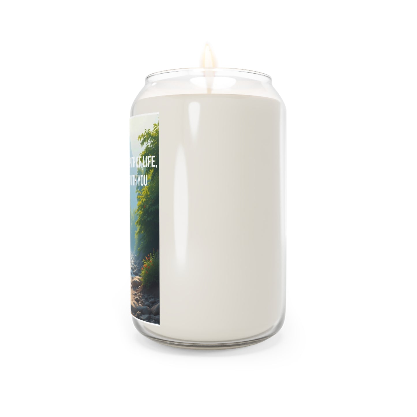 Inspirational Soy Candle — "As You Walk the Path of Life, God's Grace Is With You" (13.75oz)