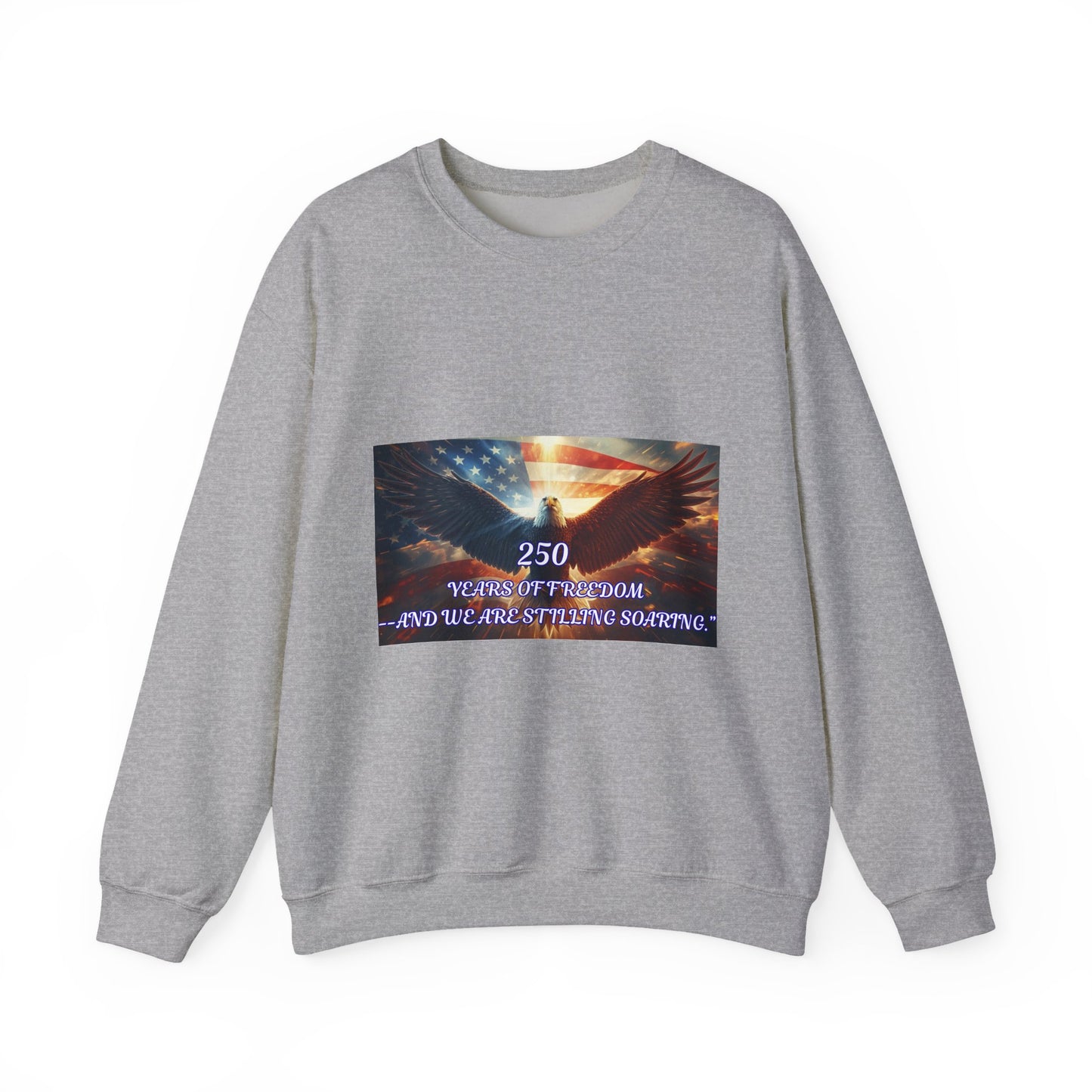Crewneck Sweatshirt — 250 Years of Freedom Eagle Flag Tribute