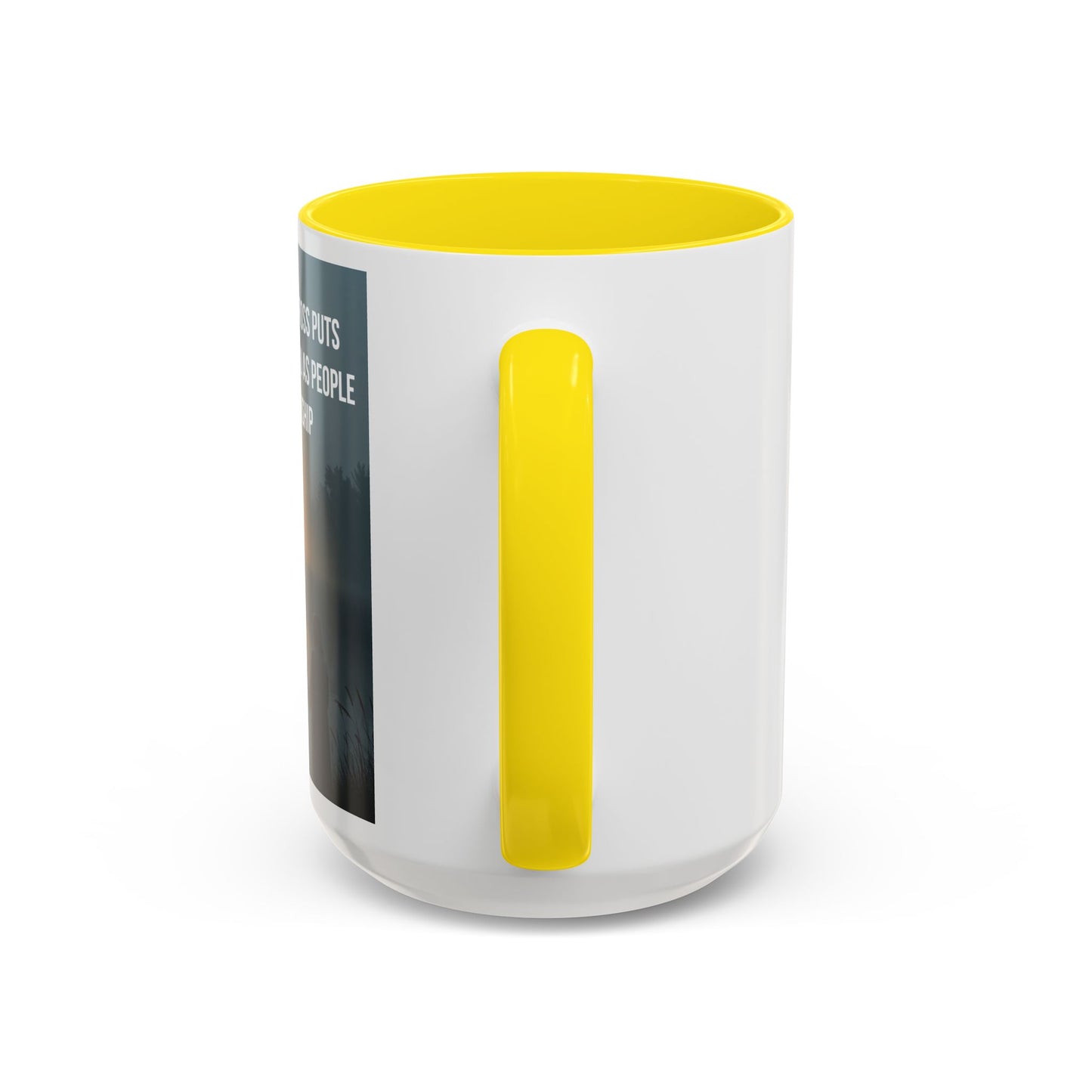 Christian Accent Coffee Mug — “The Light of the Cross” Inspirational Bible Verse Design