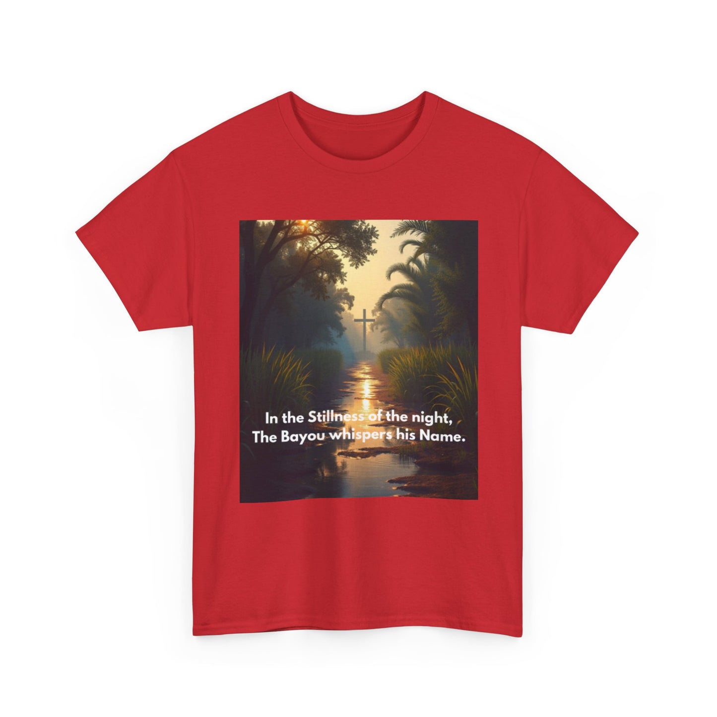 Bayou Night Scenic Tee — "In the Stillness of the night, The Bayou whispers his Name."