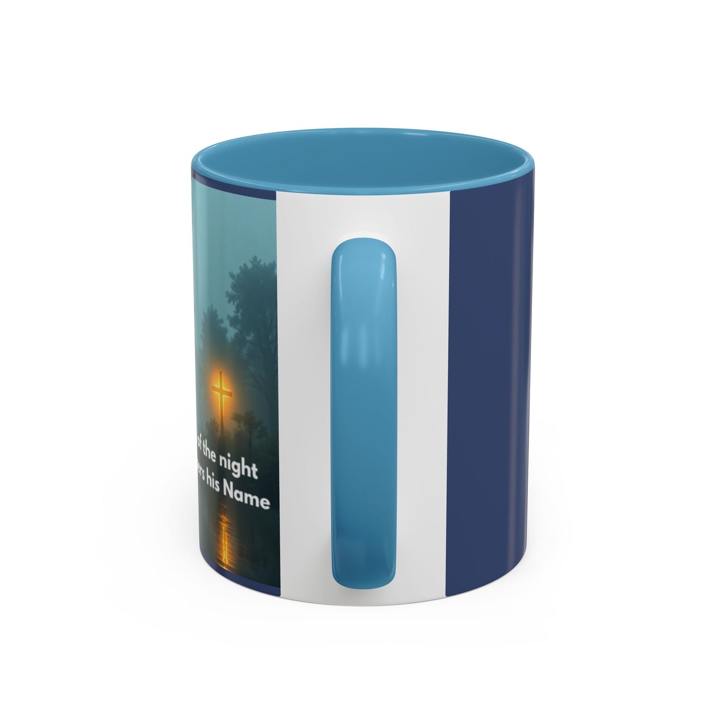 Coffee Mug — Bayou Night Scene with Cross & Quote (In the stillness of the night...)