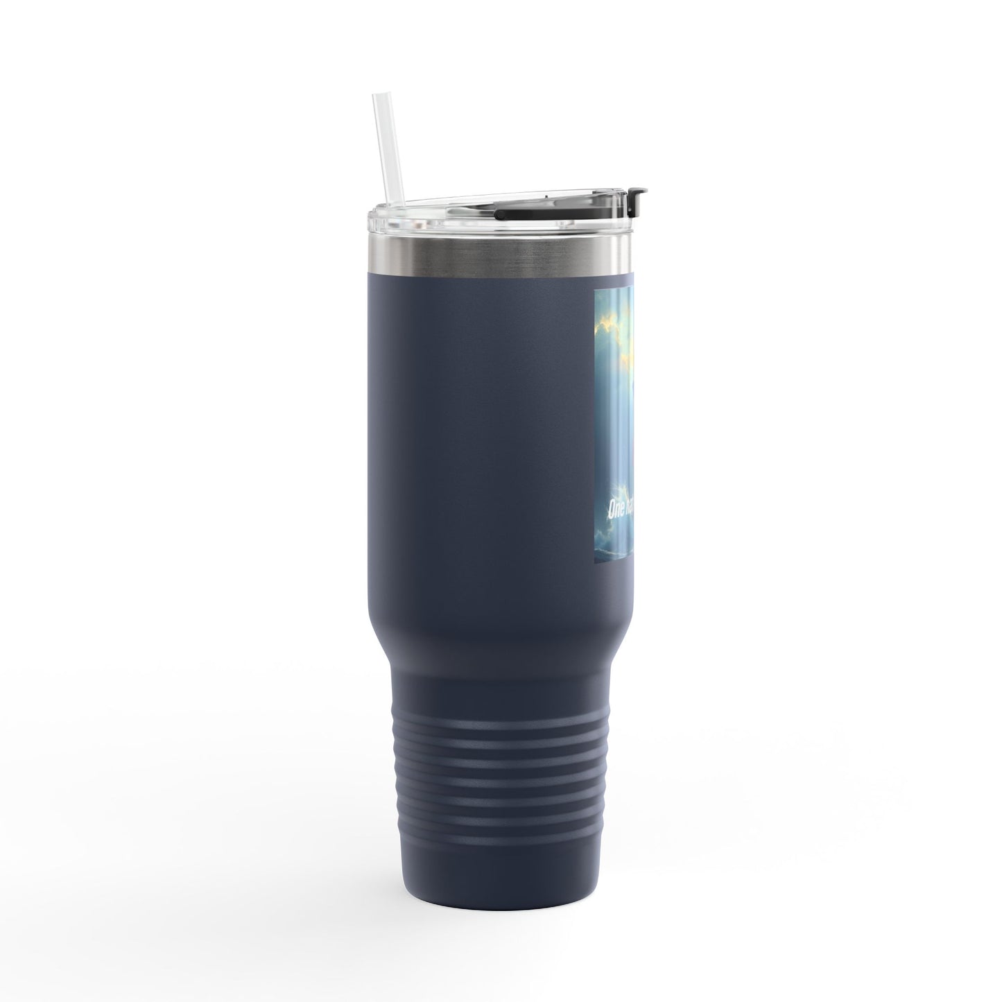 Travel Mug — Lighthouse "One Nation Under God" Insulated 40oz Tumbler