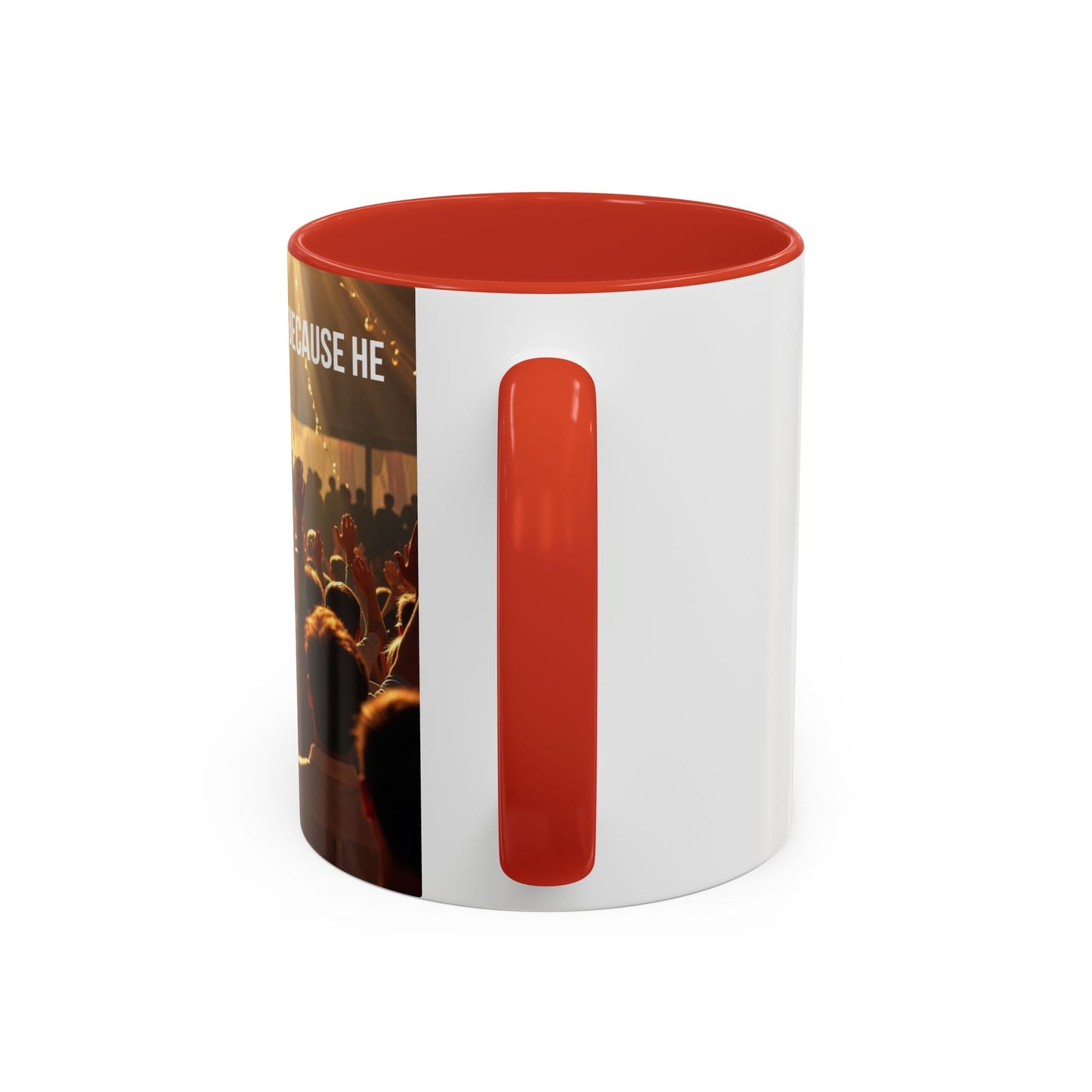 Coffee Mug — “I Lift My Hands Because He Lifted My Soul” Christian Worship Accent Mug