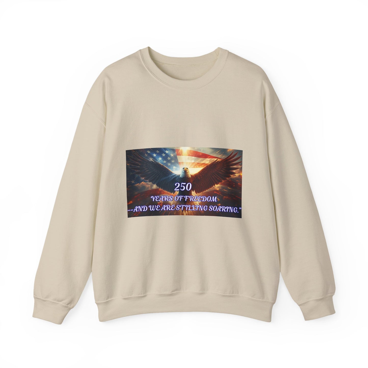 Crewneck Sweatshirt — 250 Years of Freedom Eagle Flag Tribute