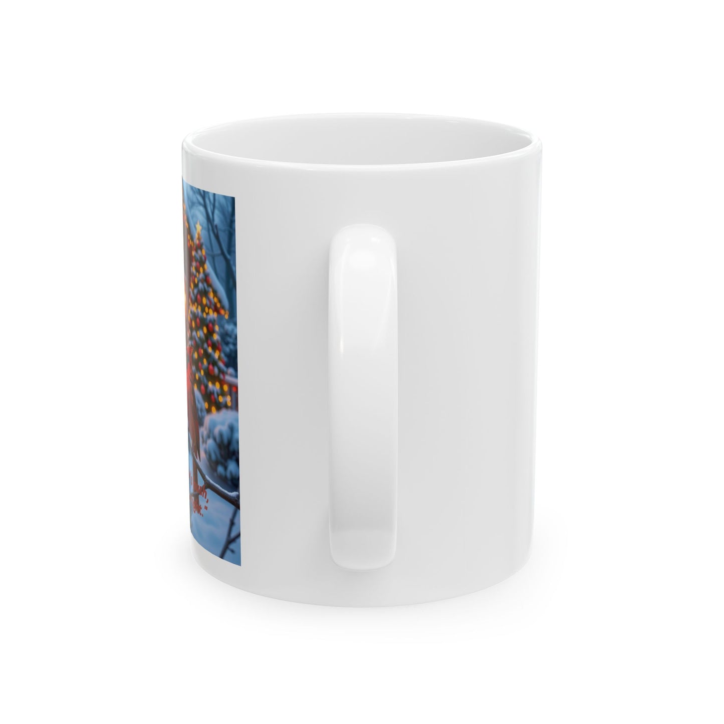 Festive Cardinal Charm Ceramic Mug - Winter Holiday Drinkware, Cozy Gift for Bird Lovers, Christmas Decor, 11oz/15oz 301