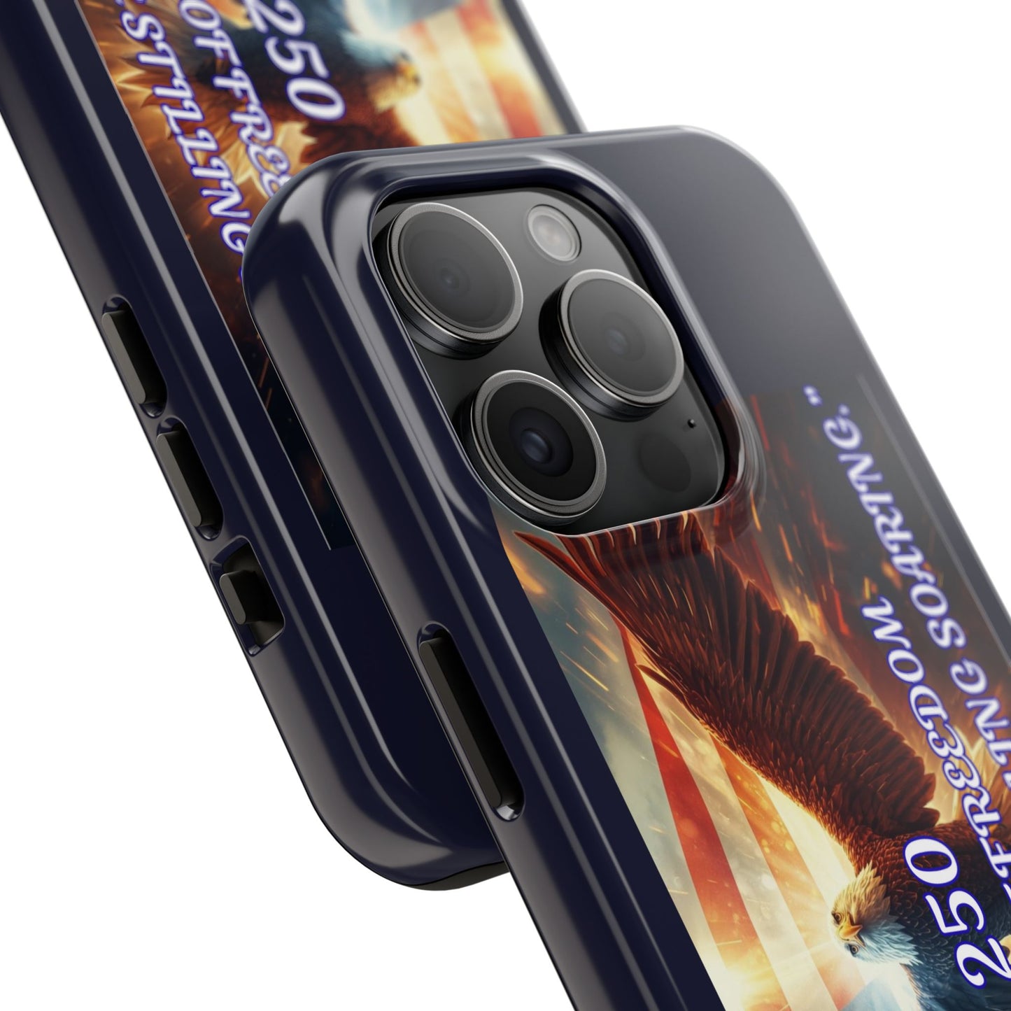 Patriotic Eagle Phone Case — "250 Years of Freedom" Durable Protective Case