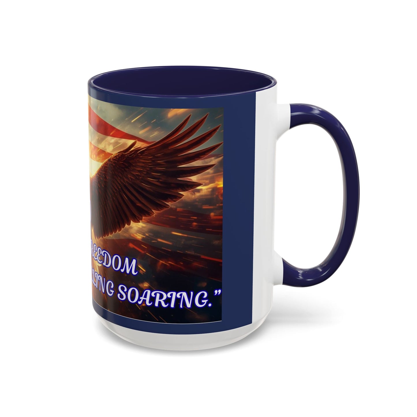 Patriotic Eagle Coffee Mug – "250 Years of Freedom" Accent Mug