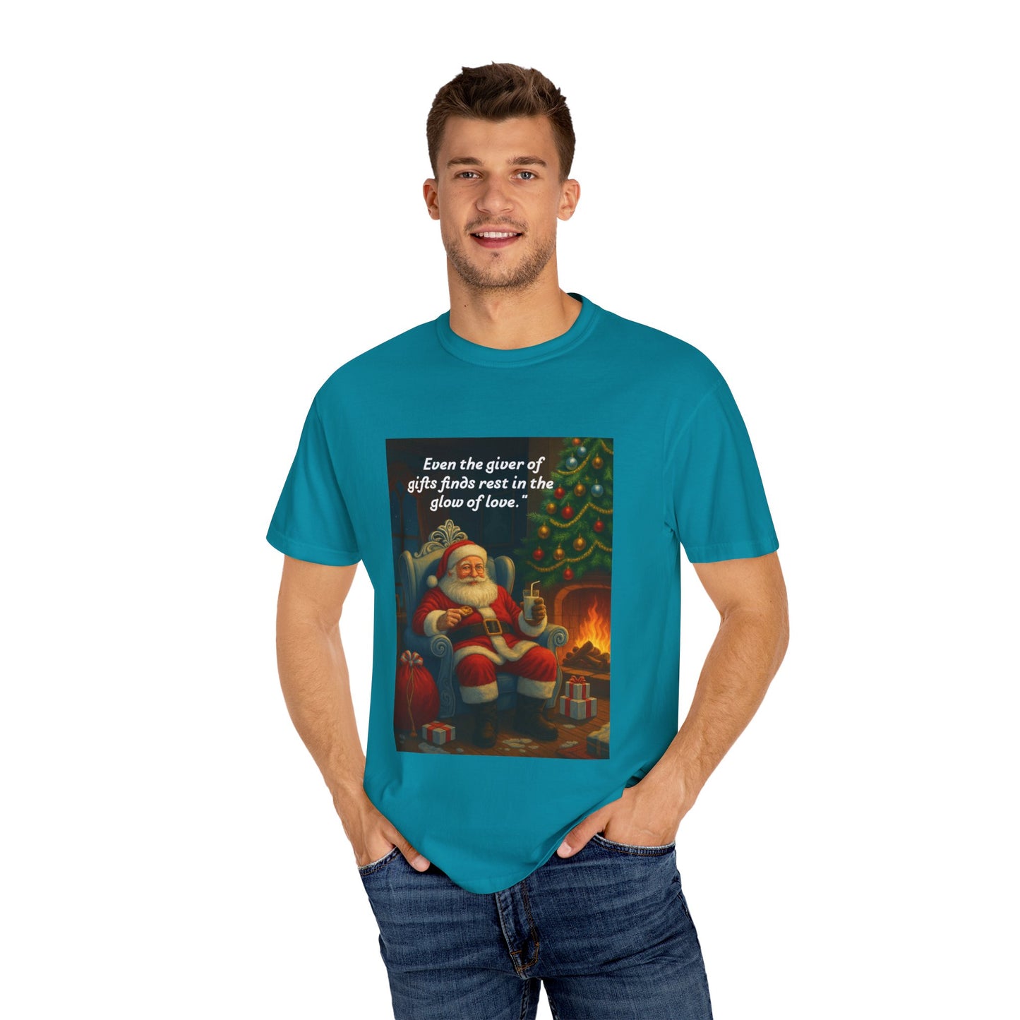 Cozy Holiday T-Shirt, Christmas Gift Tee, Santa Claus Shirt, Unisex Friends Apparel, Festive Fun T-Shirt, Gift for Him/Her