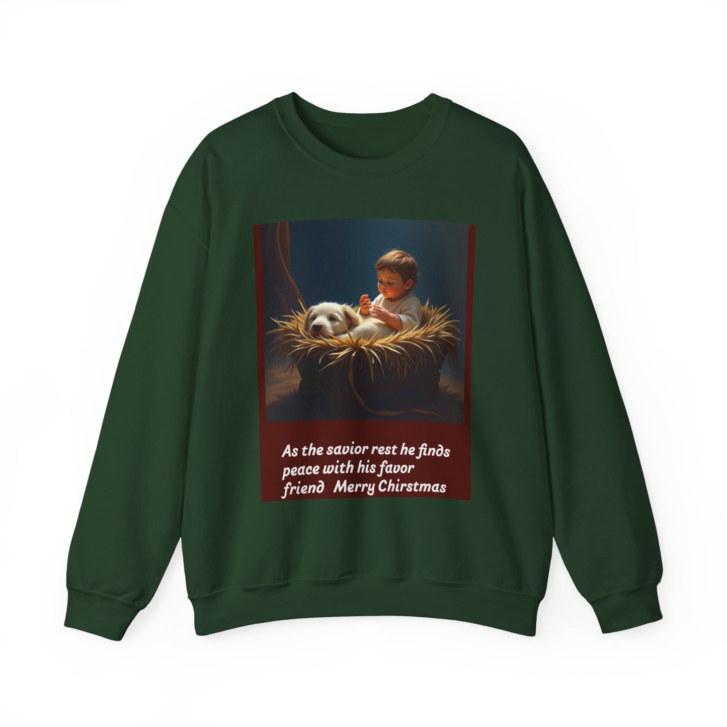 Peaceful Christmas Crewneck Sweatshirt, Unisex Christmas Gift, Cozy Long Sleeve Top, Holiday Apparel, Winter Wardrobe Essential