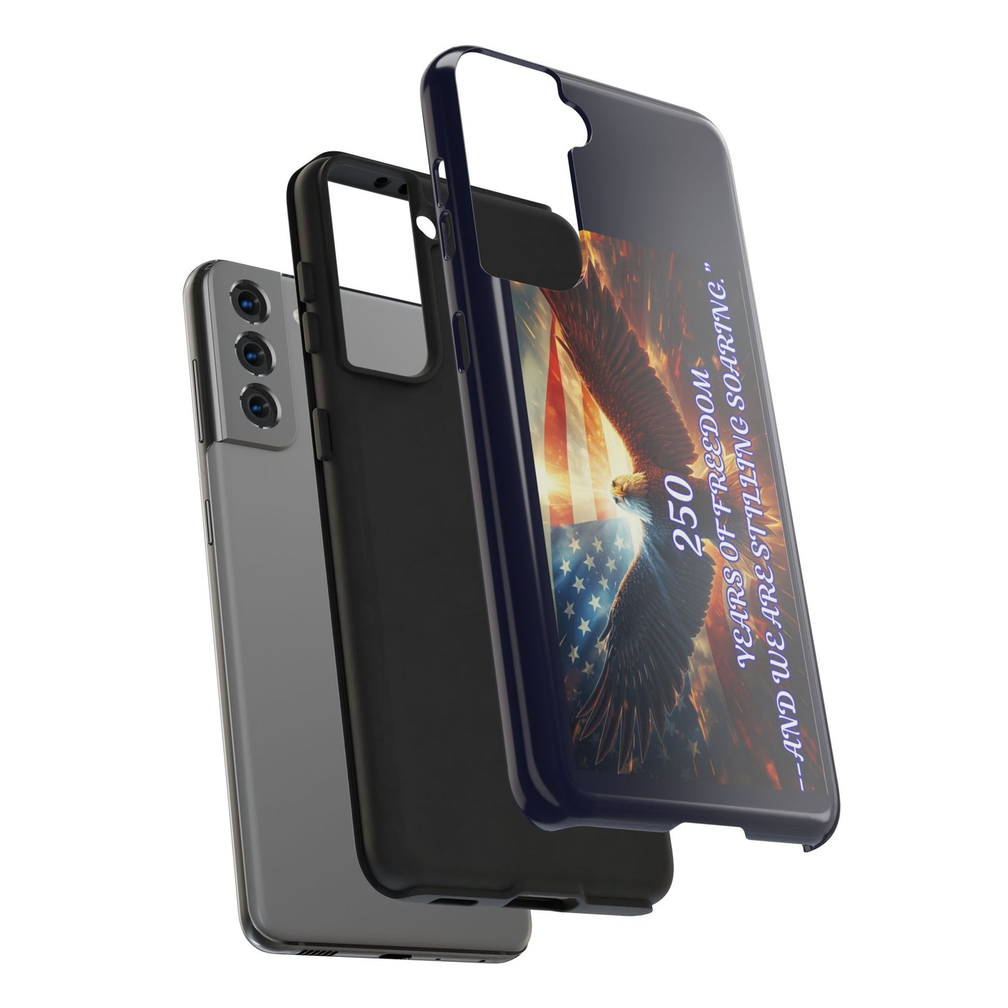 Patriotic Eagle Phone Case — "250 Years of Freedom" Durable Protective Case