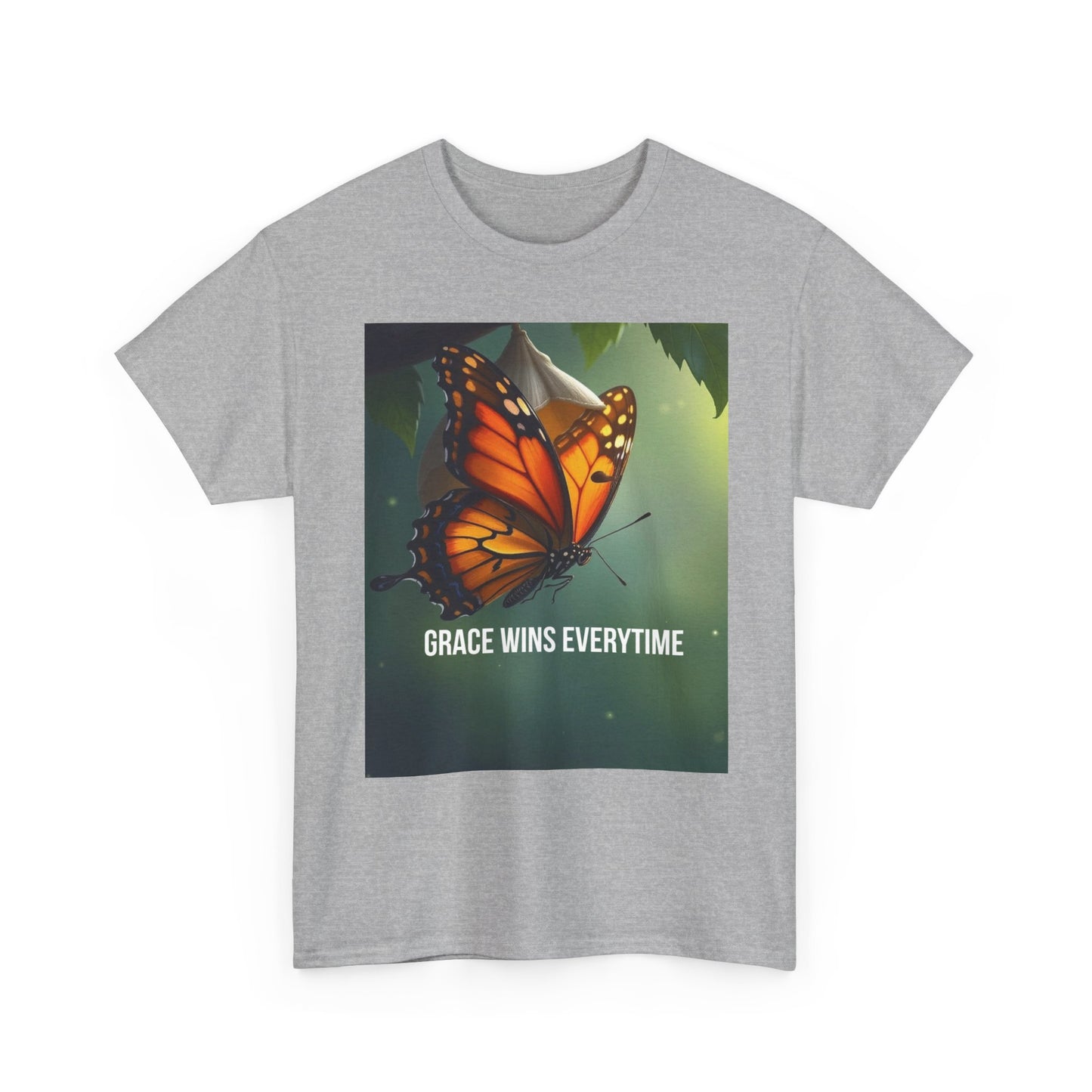 Butterfly 'Grace Wins Everytime' Graphic Tee - Inspirational Nature T-Shirt