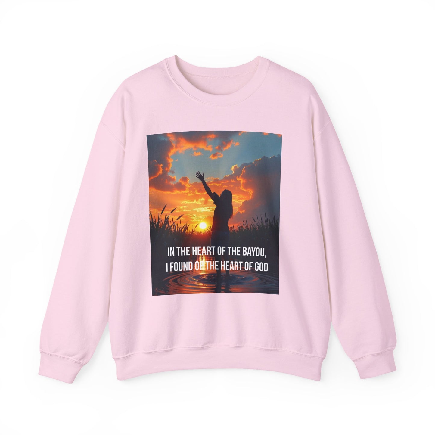 Christian Crewneck Sweatshirt — "In the Heart of the Bayou, I Found the Heart of God"
