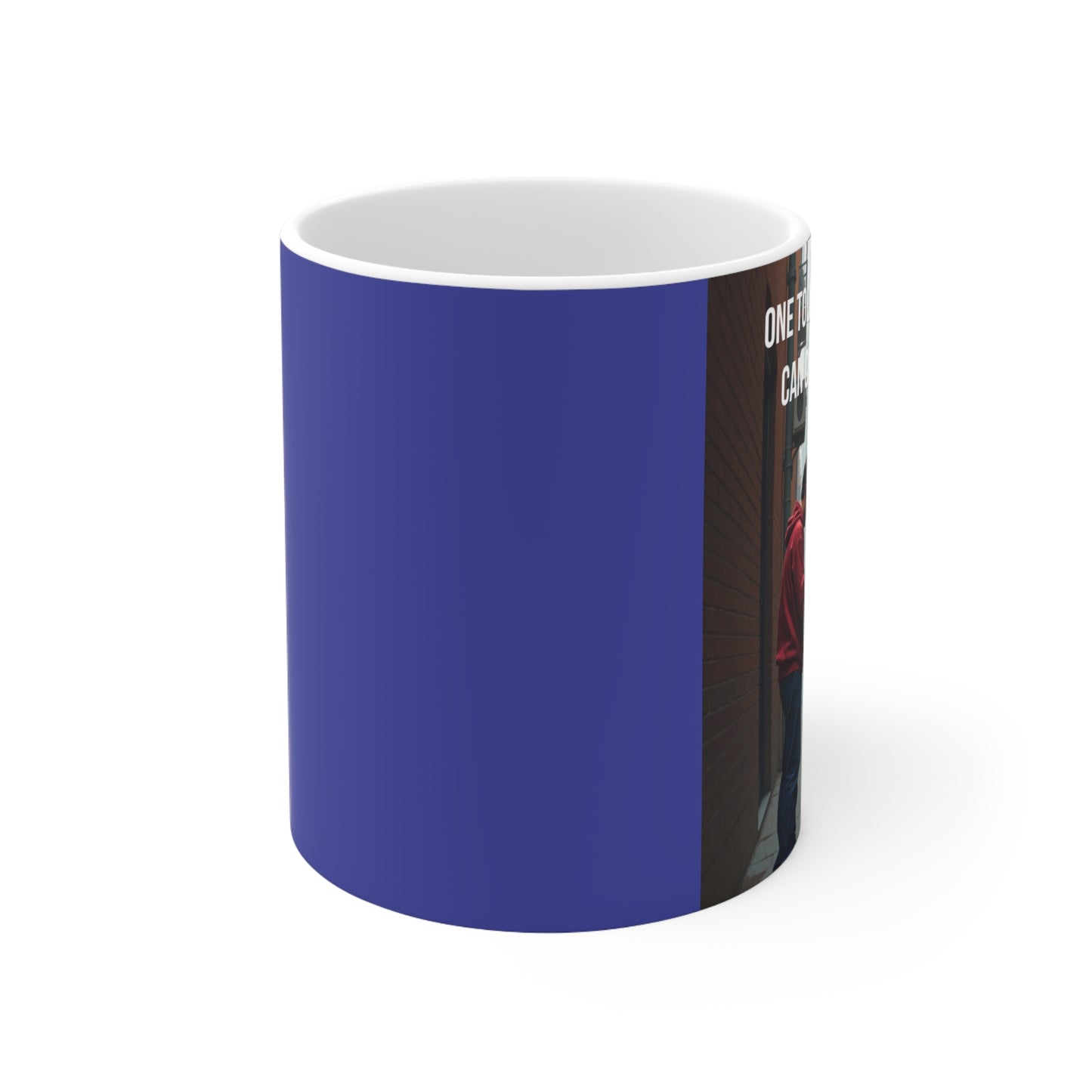 Ceramic Coffee Mug – Bold Navy Blue Accent (11oz & 15oz)