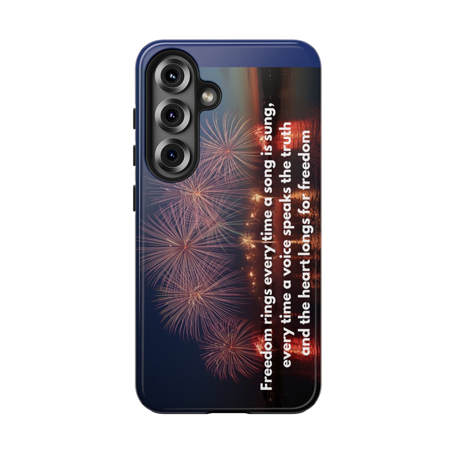 Fireworks Freedom Tough Phone Case — Patriotic 4th of July Quote Case