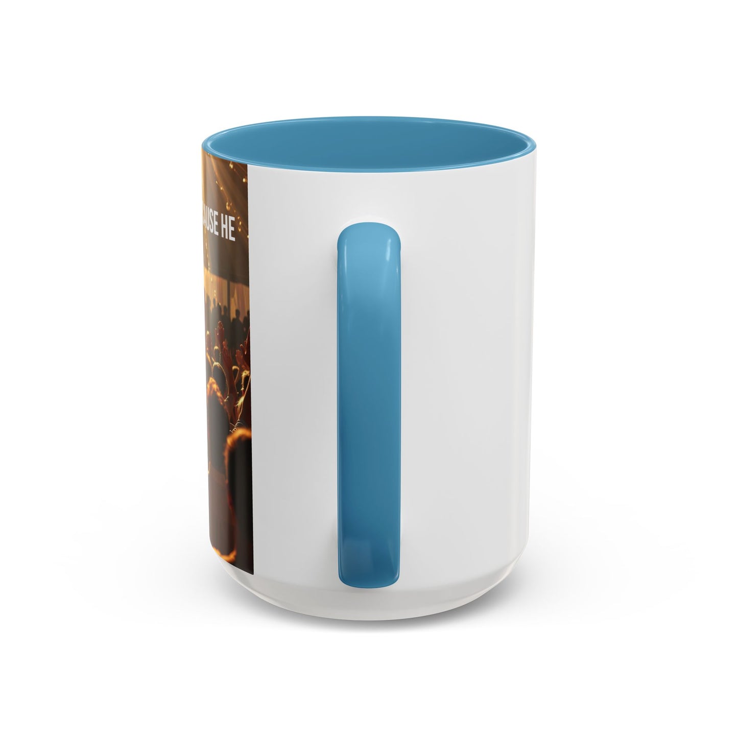 Coffee Mug — “I Lift My Hands Because He Lifted My Soul” Christian Worship Accent Mug