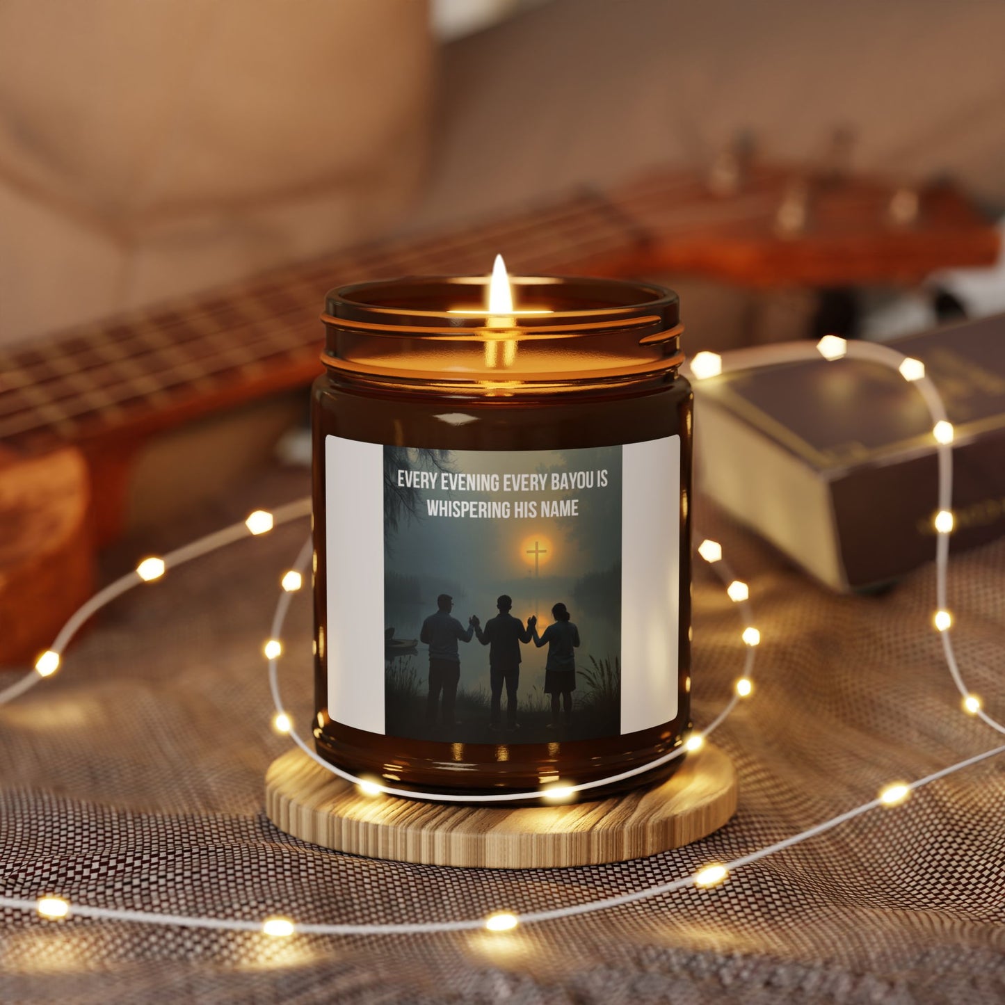 Amber Jar Soy Candle — 'Everything Every Battle Worthwhile' Inspirational Scented Candle