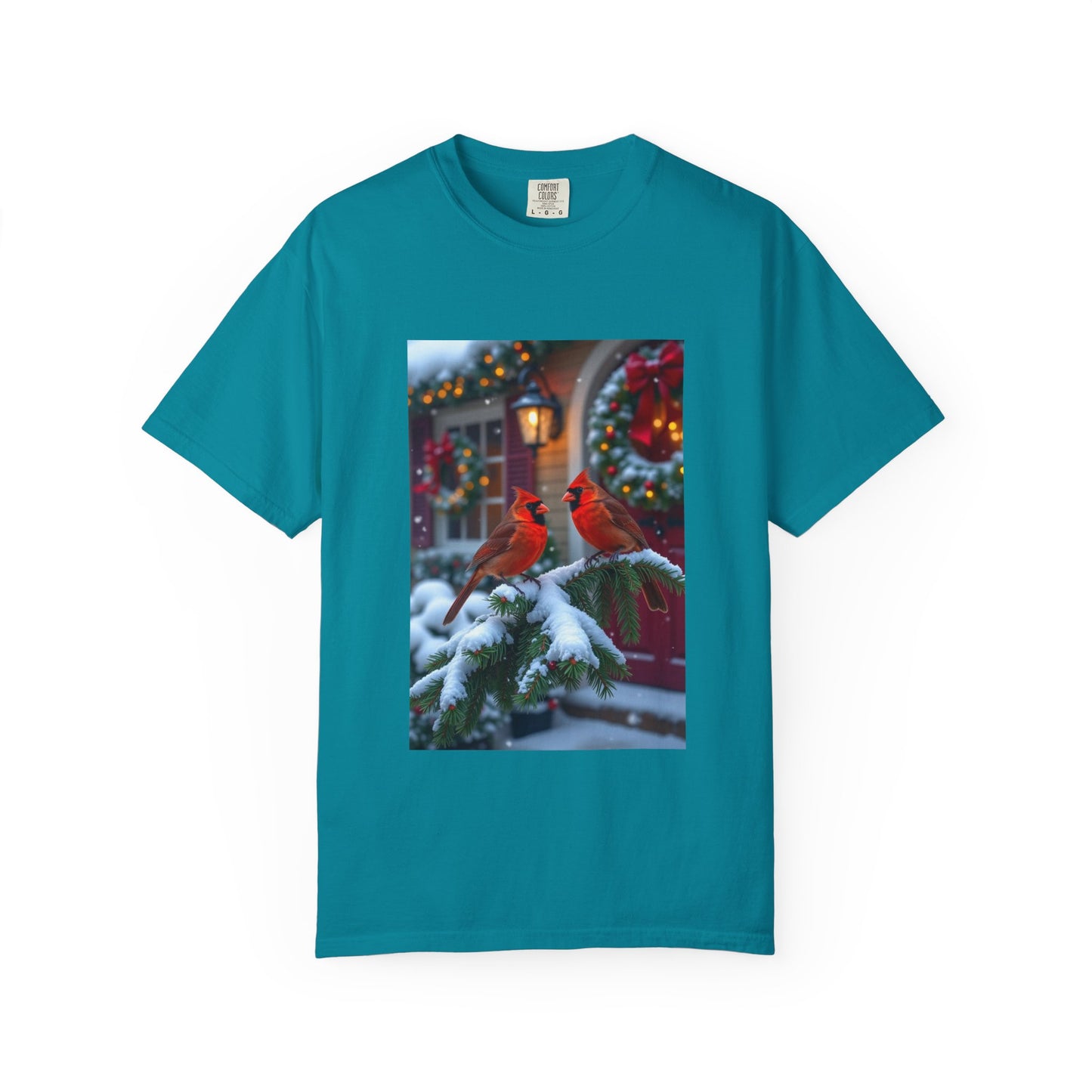 Winter Cardinals Unisex T-Shirt, Cozy Holiday Shirt, Xmas Gift, Nature Lover Tee, Bird Enthusiast Apparel