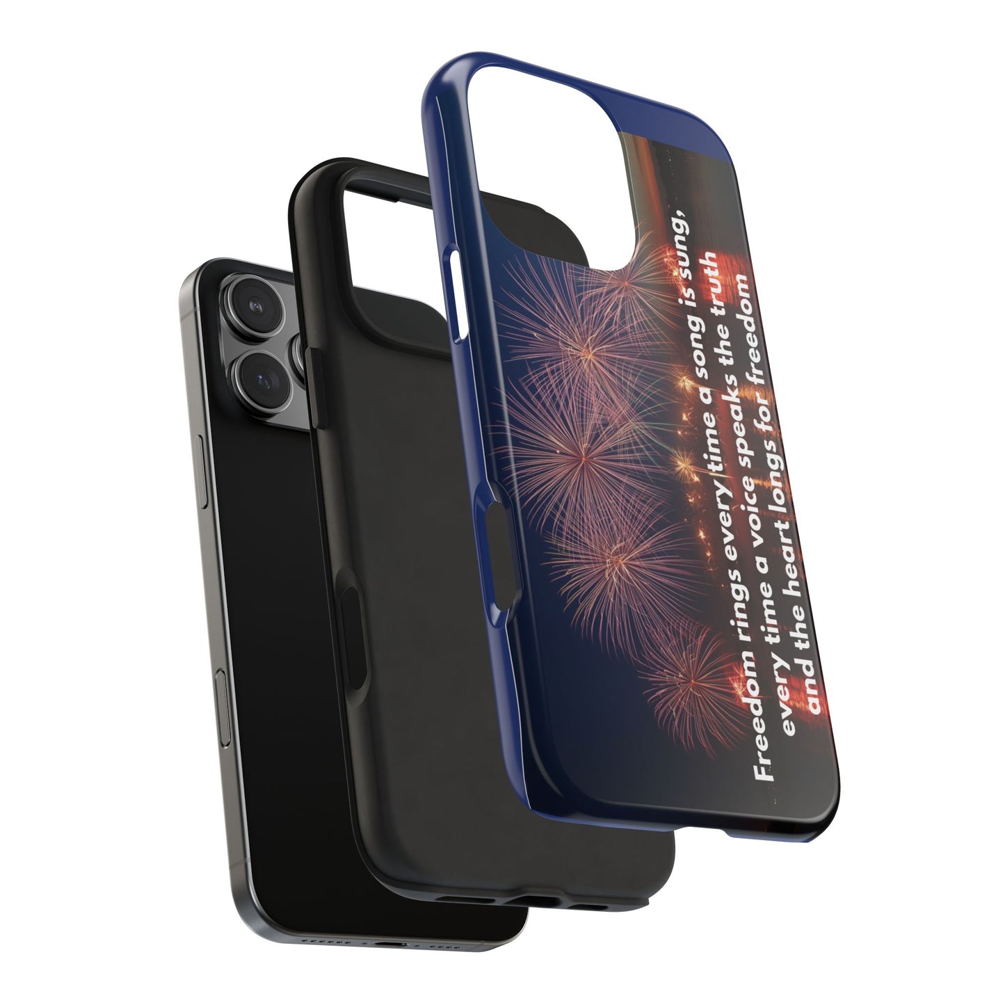 Fireworks Freedom Tough Phone Case — Patriotic 4th of July Quote Case