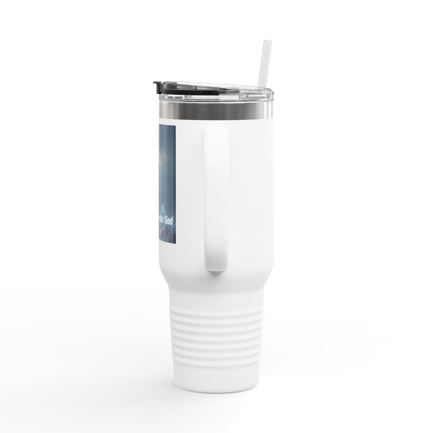 Travel Mug — Lighthouse "One Nation Under God" Insulated 40oz Tumbler