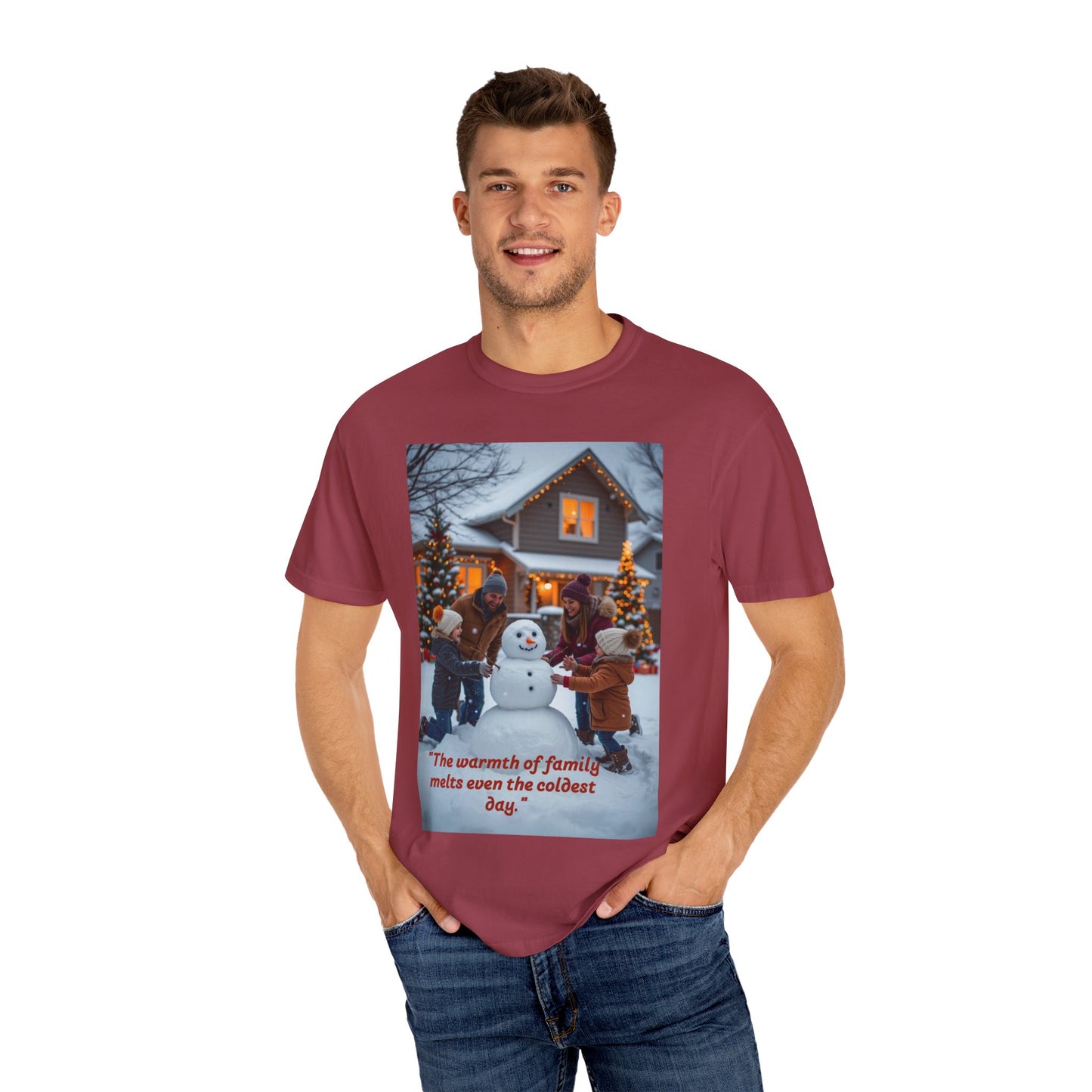 Warm Winter Family T-Shirt, Holiday Tee, Christmas Shirt, Family Gathering Apparel, Cozy Festive Top