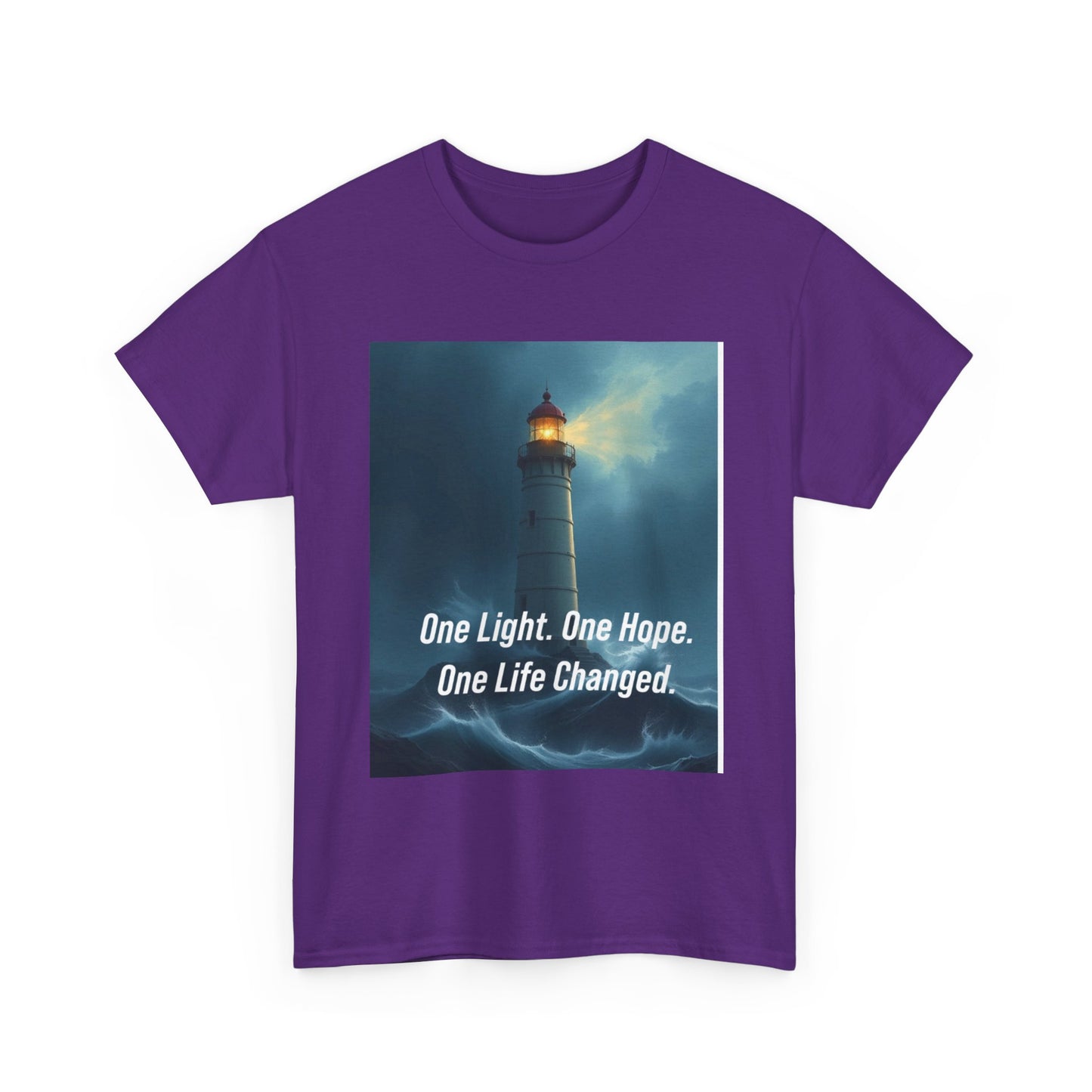 Lighthouse Tee — "One Light. One Hope. One Life Changed." Inspirational Graphic T-Shirt