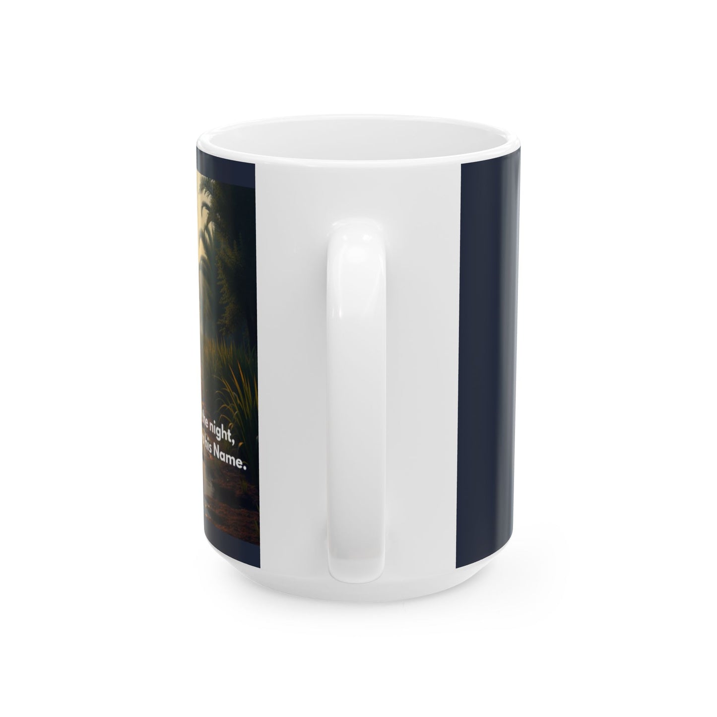 Inspirational Forest Night Ceramic Mug – "In the Night, The Barque Calls My Name" - 11oz & 15oz
