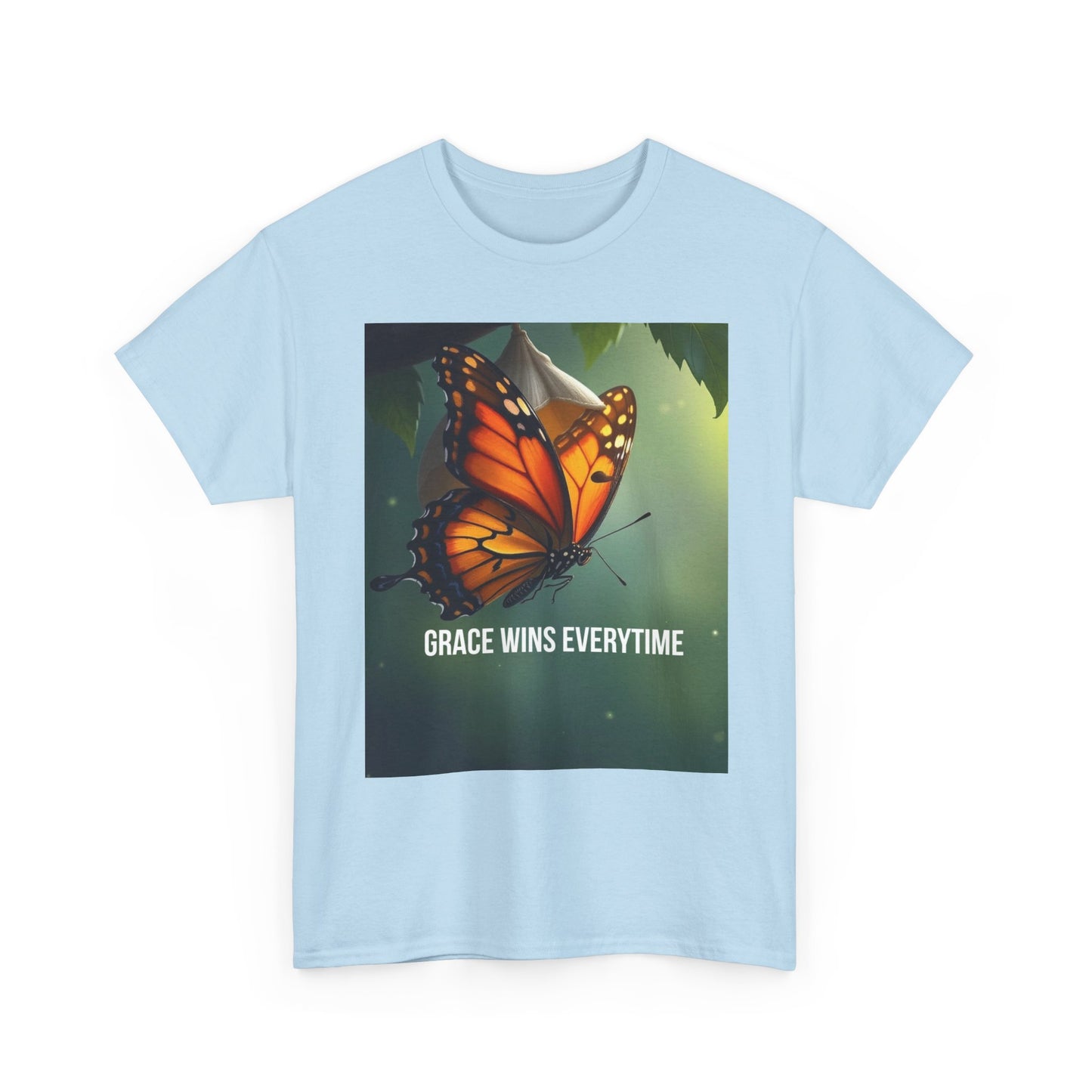 Butterfly 'Grace Wins Everytime' Graphic Tee - Inspirational Nature T-Shirt