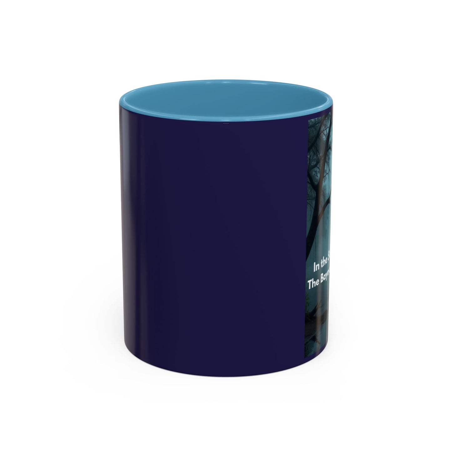 Accent Coffee Mug — Bayou Night Scene with Poetic Quote (11/15oz)