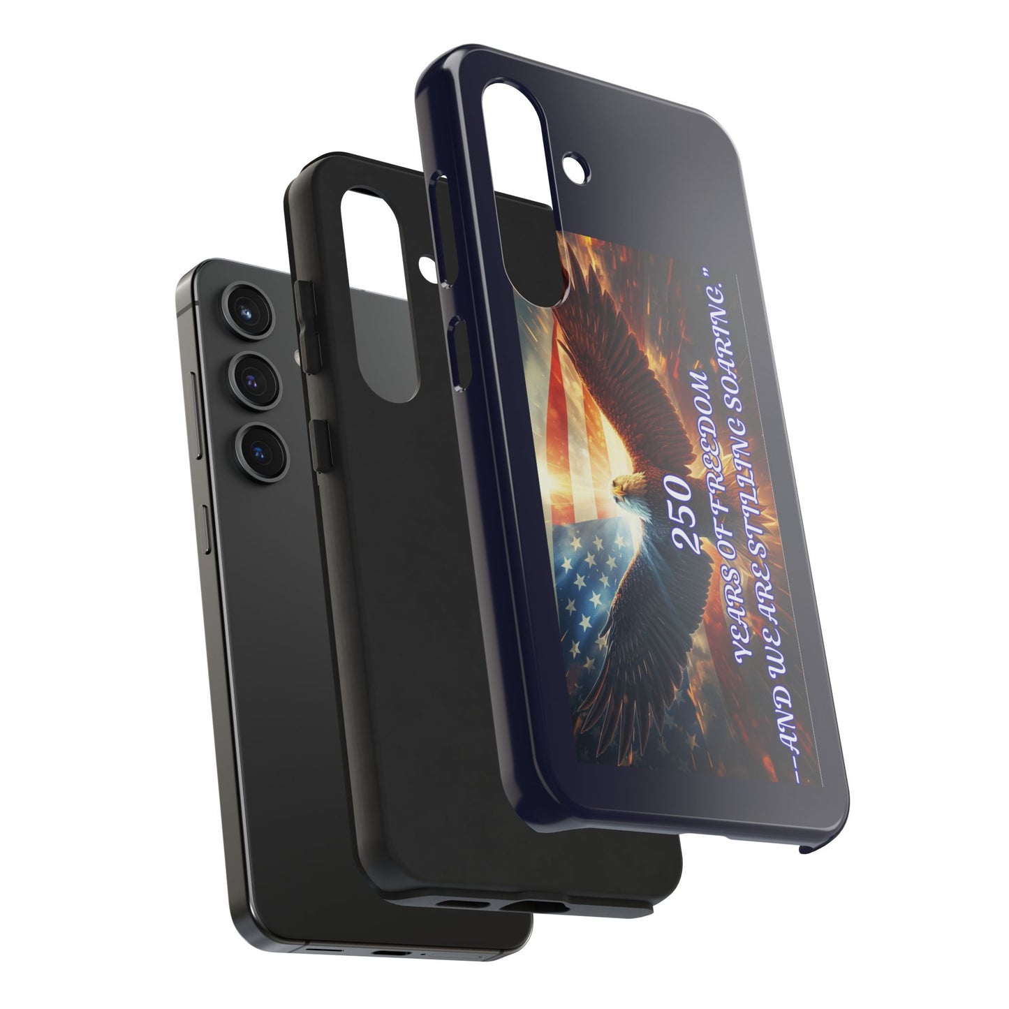 Patriotic Eagle Phone Case — "250 Years of Freedom" Durable Protective Case