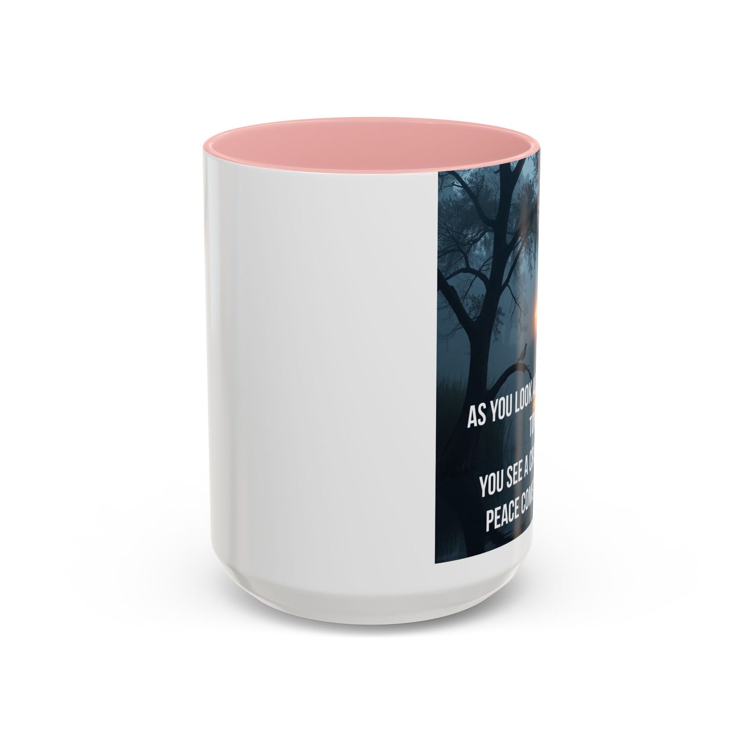 Bayou Cross & Flag Coffee Mug — Inspirational Southern Scene with Peaceful Verse (11/15 oz)
