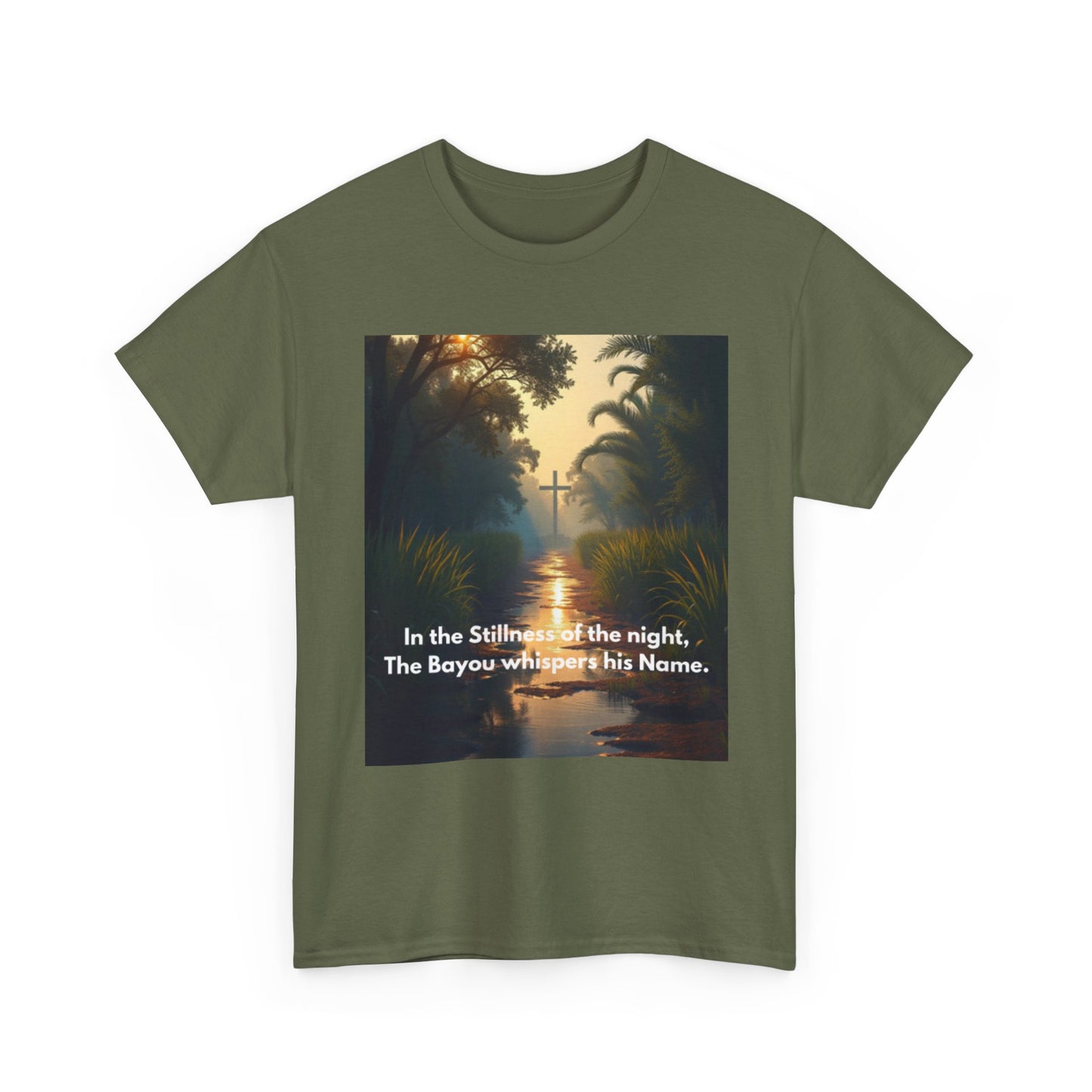 Bayou Night Scenic Tee — "In the Stillness of the night, The Bayou whispers his Name."